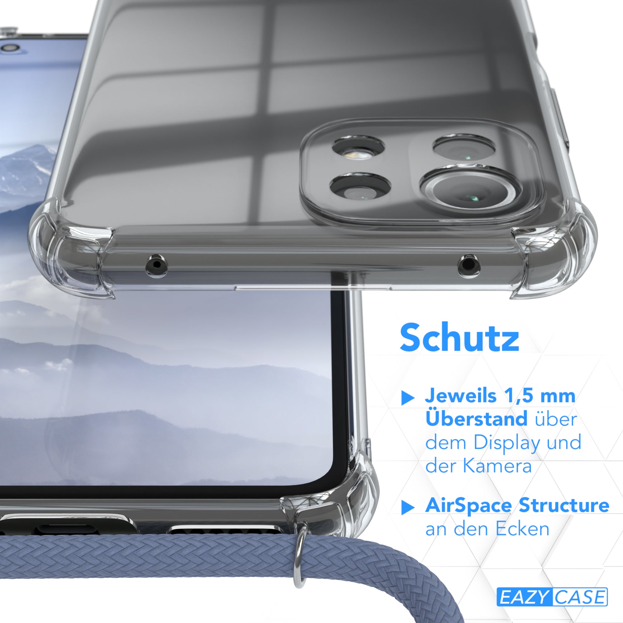 Xiaomi Mi 11 Lite / 5G / 11 Lite 5G NE transparente Hülle + Kordel