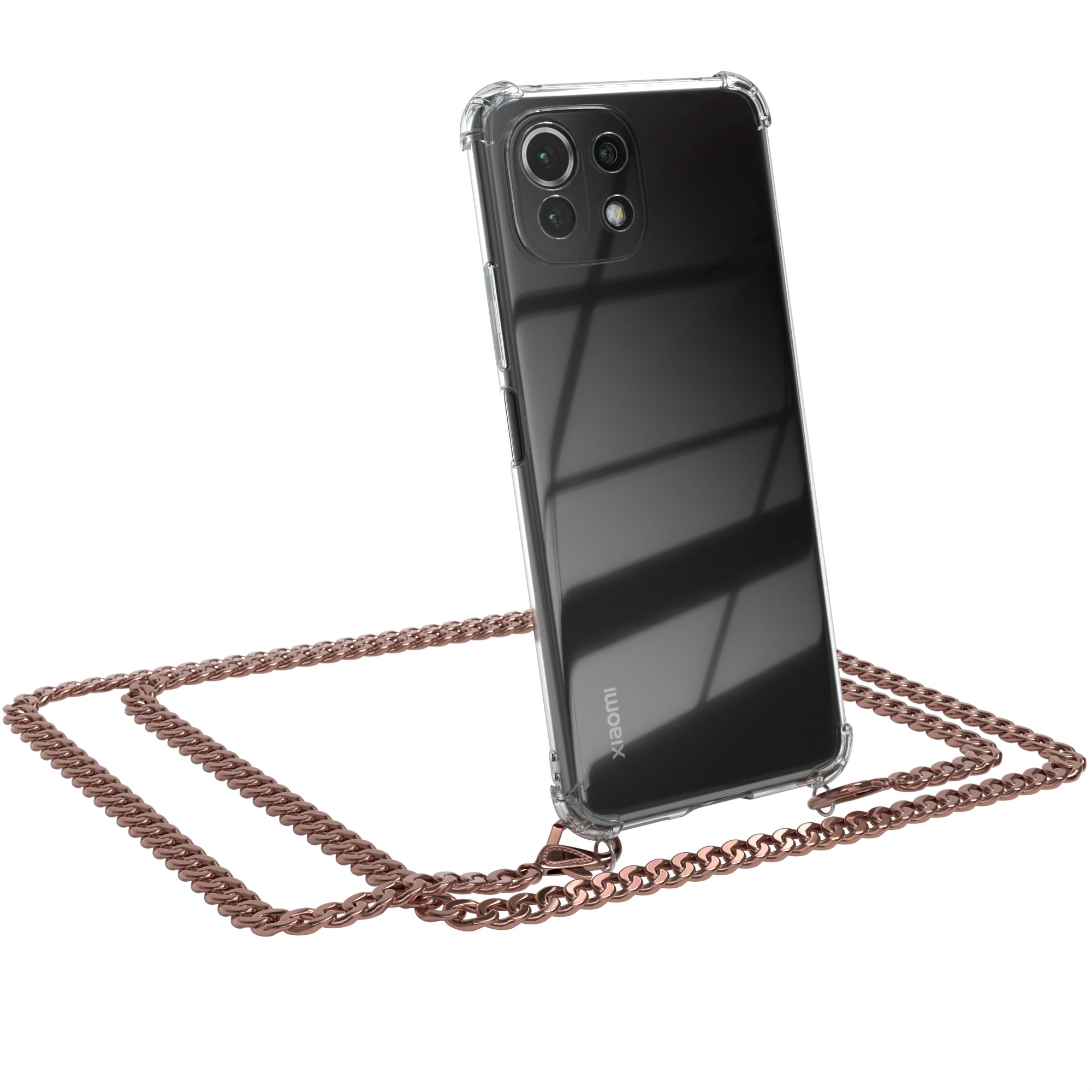 Xiaomi Mi 11 Lite / 5G / 11 Lite 5G NE Hülle mit Metallkette + Schwarze Kordel
