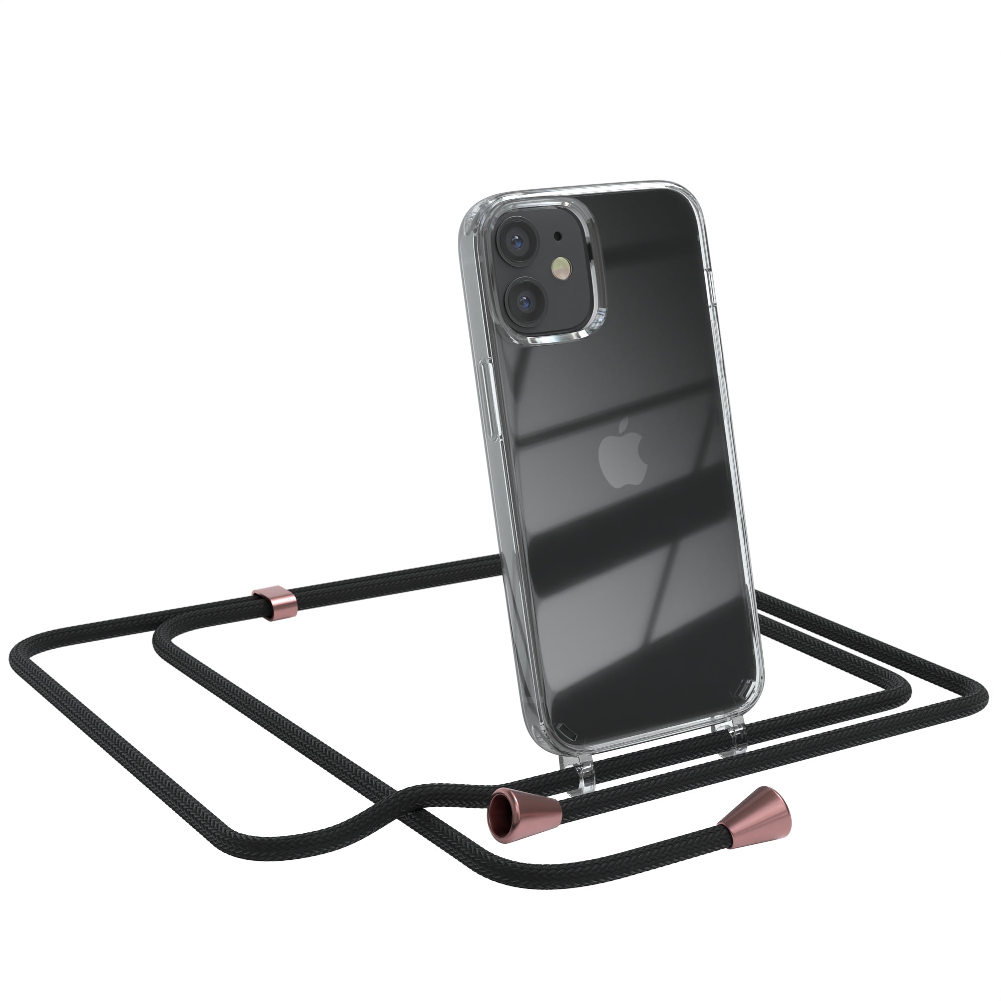 iPhone 12 Mini transparente Hülle + Kordel