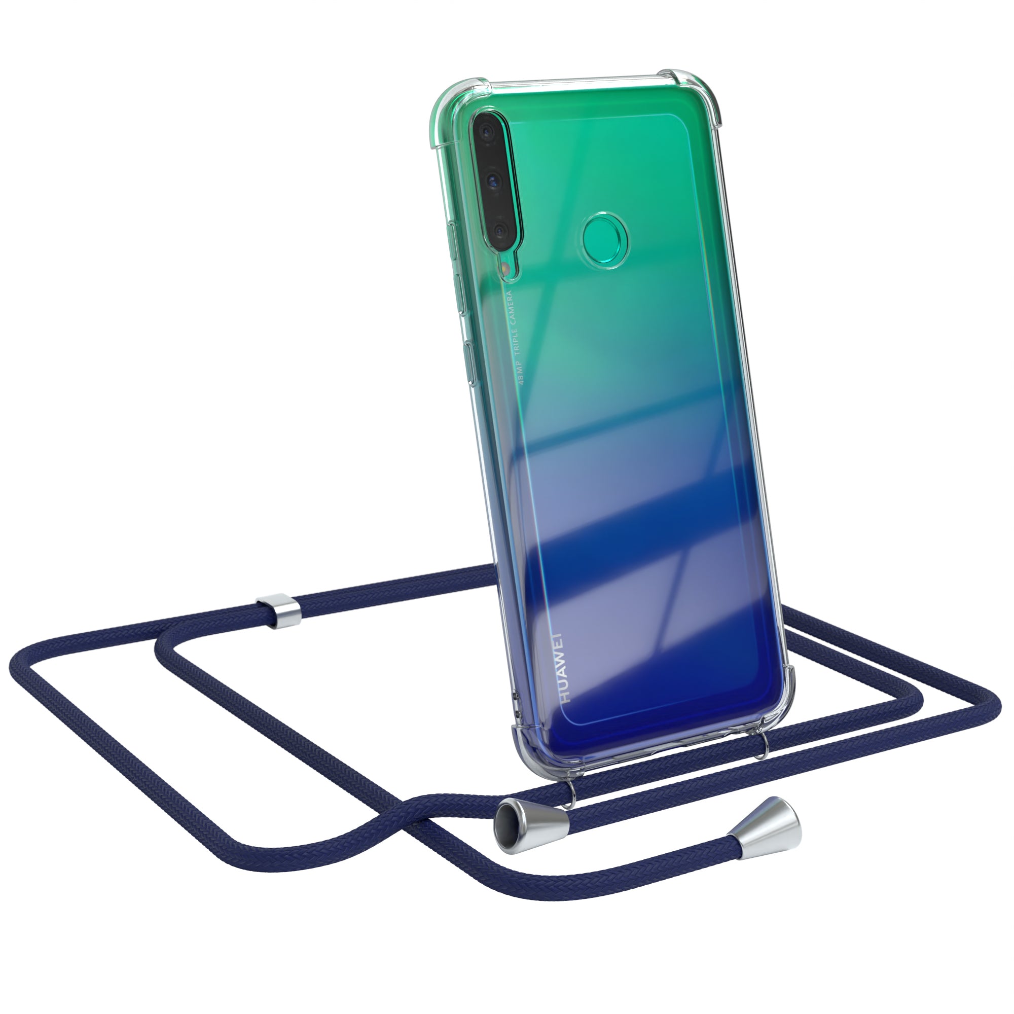 Huawei P40 Lite E transparente Hülle + Kordel