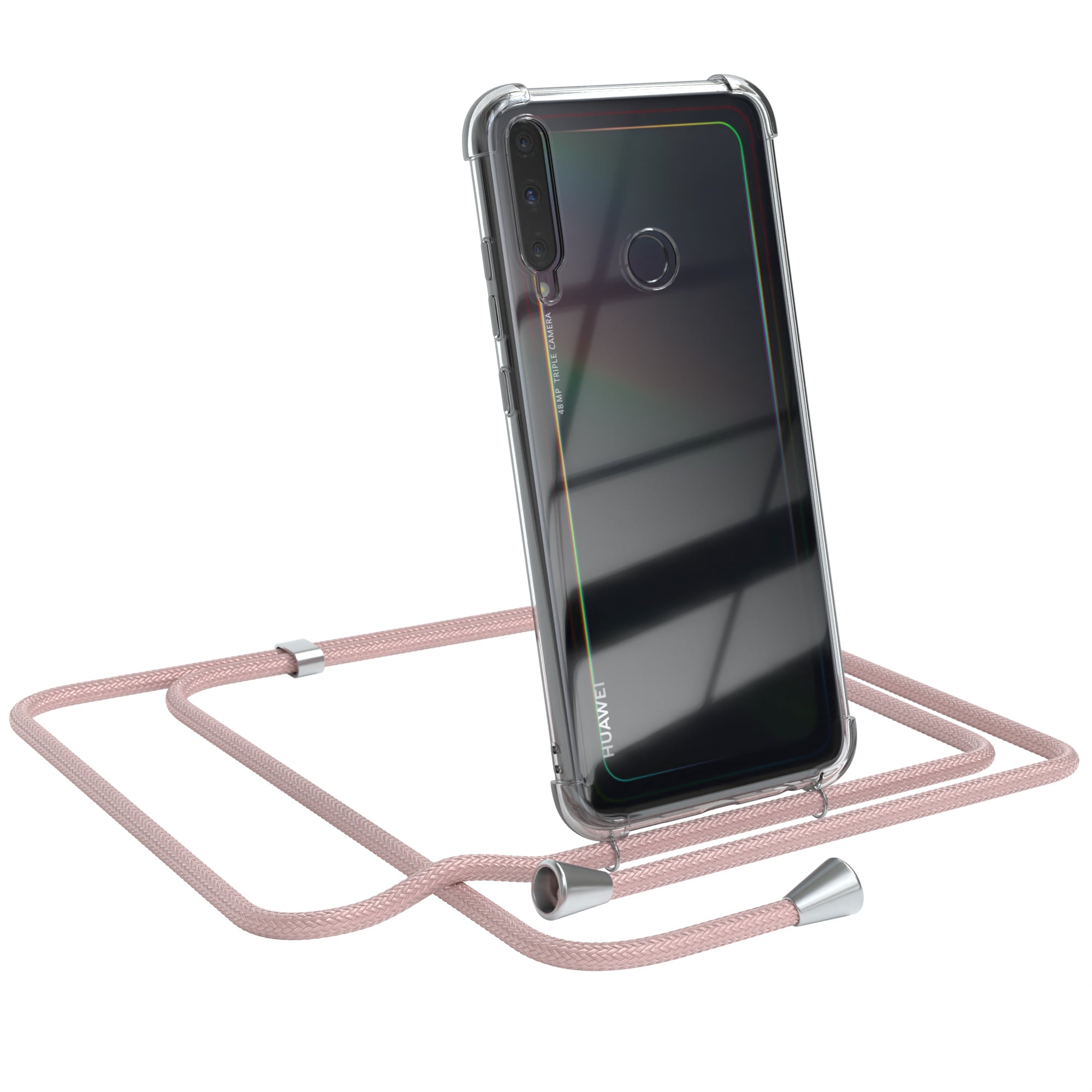 Huawei P40 Lite E transparente Hülle + Kordel