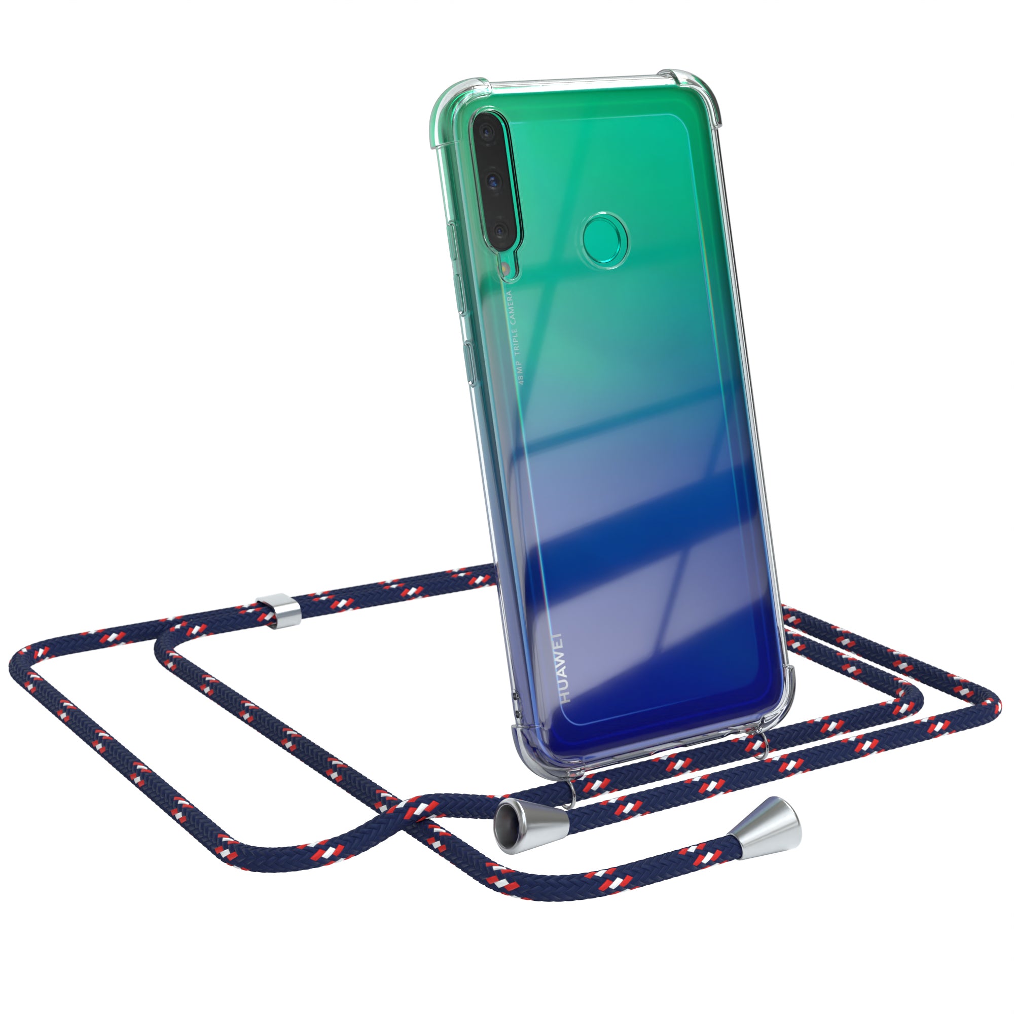 Huawei P40 Lite E transparente Hülle + Kordel