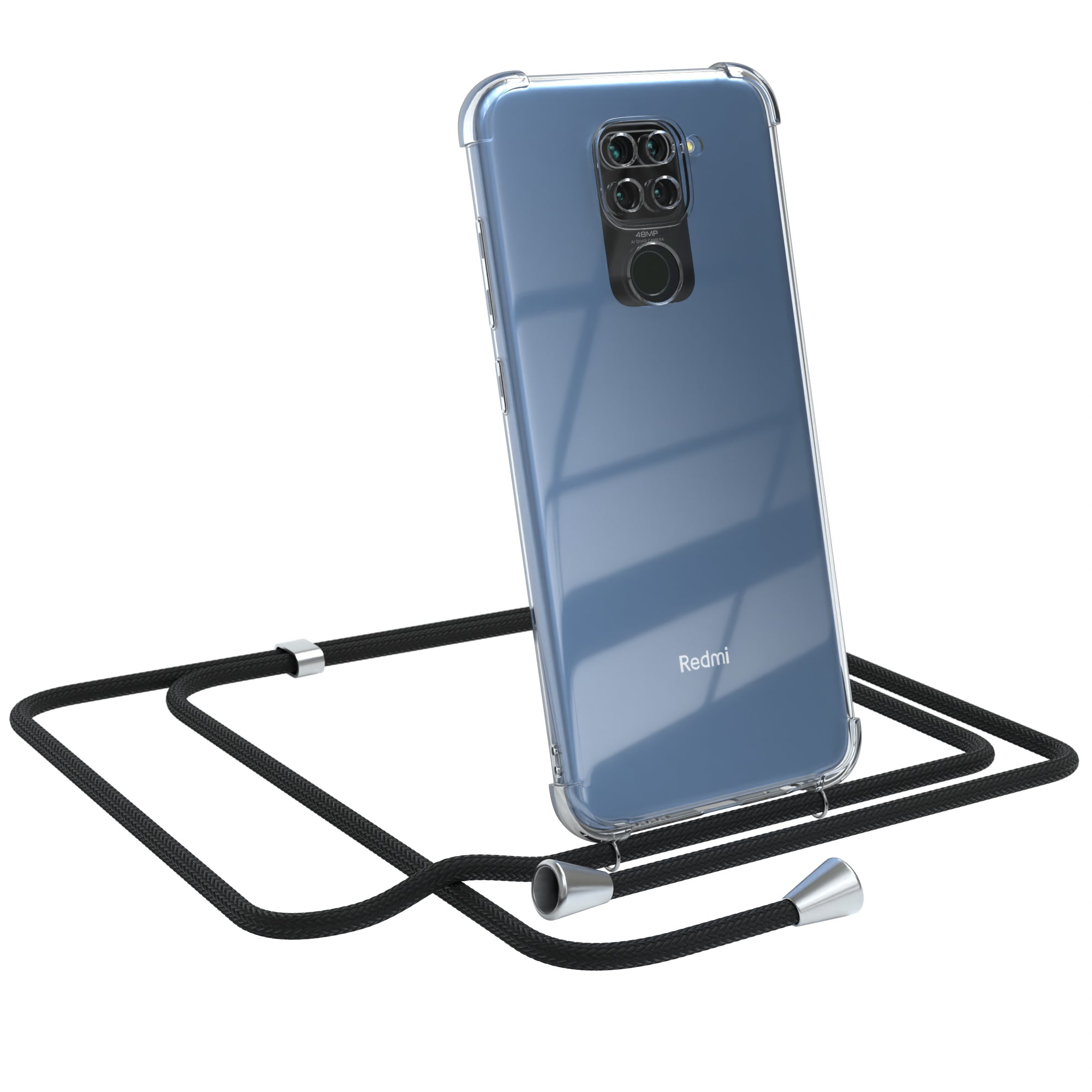 Xiaomi Redmi Note 9 / Redmi 10X 4G transparente Hülle + Kordel