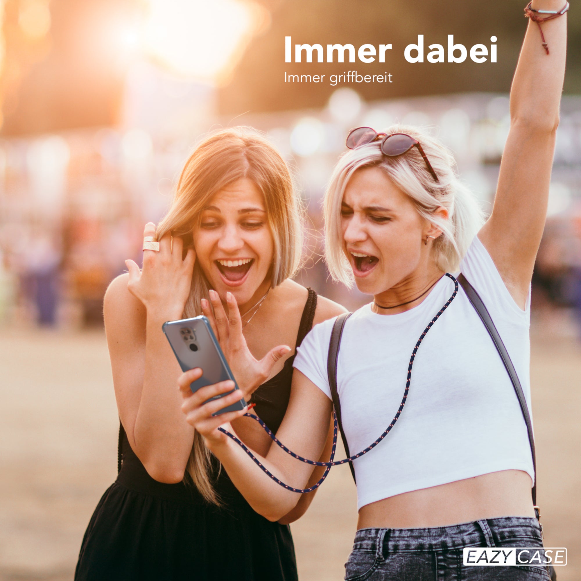 Xiaomi Redmi Note 9 / Redmi 10X 4G transparente Hülle + Kordel