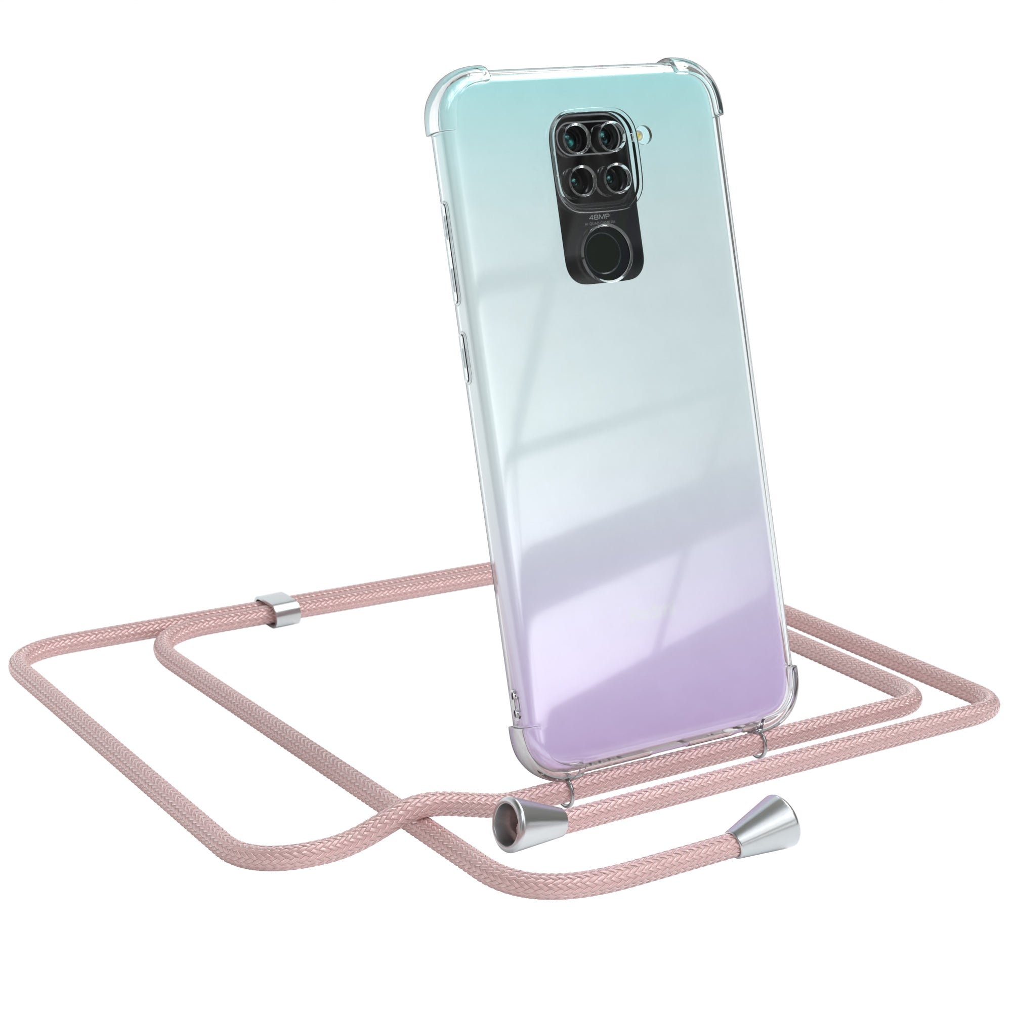Xiaomi Redmi Note 9 / Redmi 10X 4G transparente Hülle + Kordel