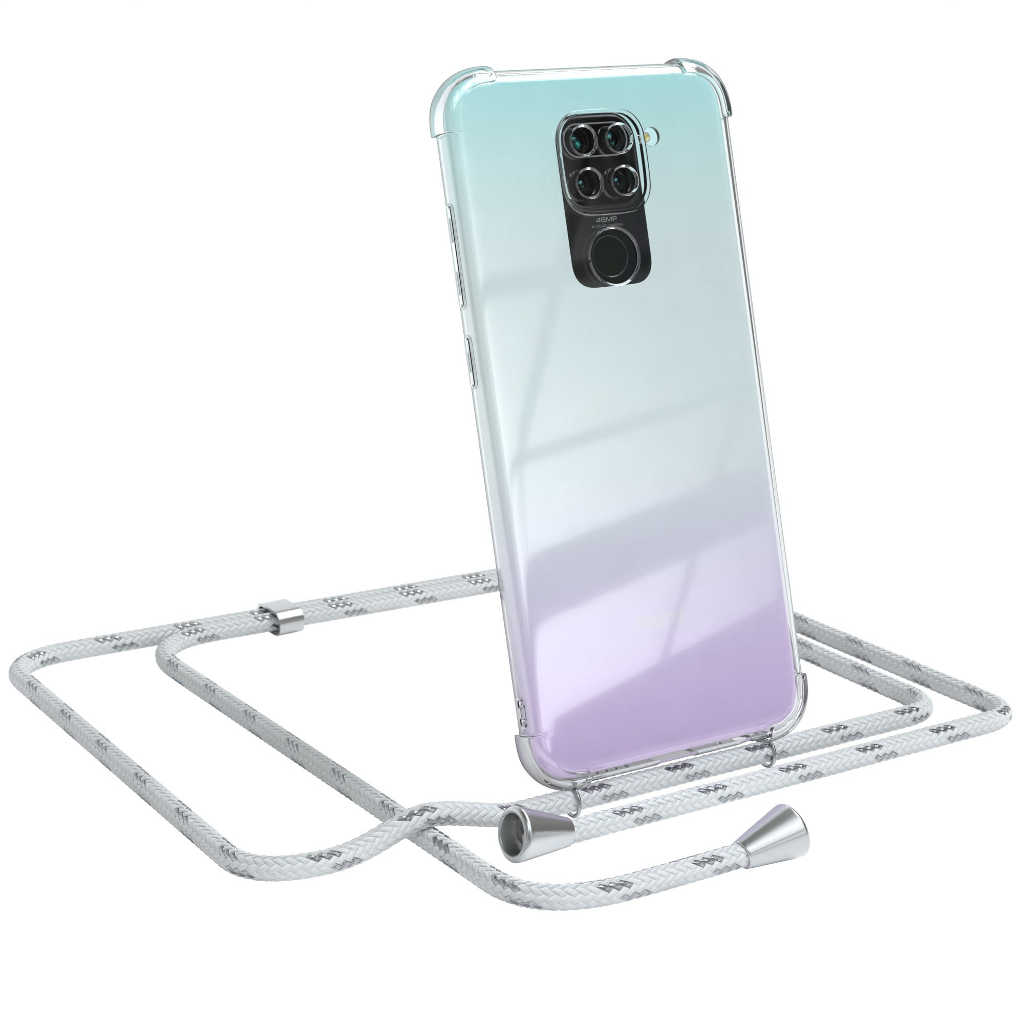 Xiaomi Redmi Note 9 / Redmi 10X 4G transparente Hülle + Kordel