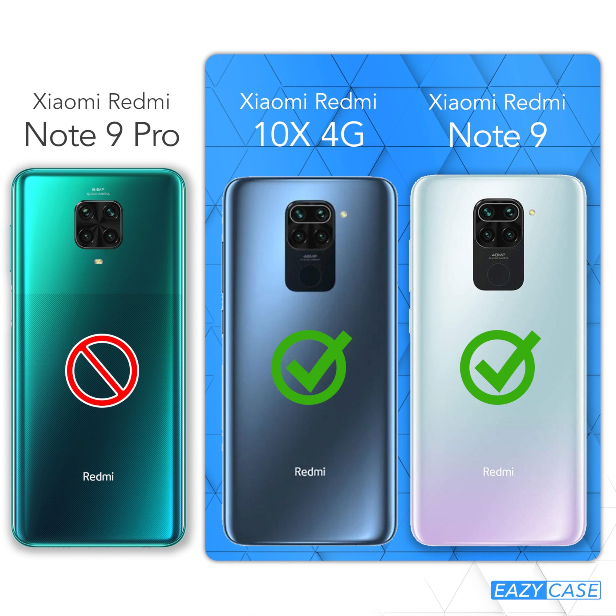 Xiaomi Redmi Note 9 / Redmi 10X 4G transparente Hülle + Kordel