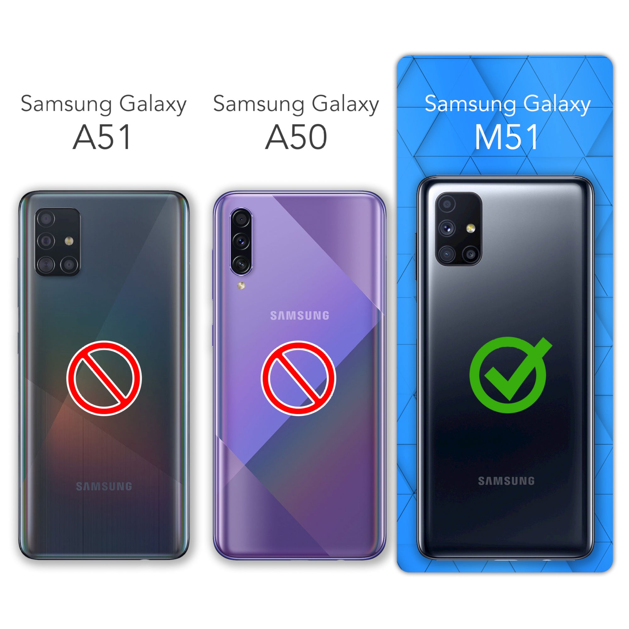 Galaxy M51 ultradünnes Slimcover aus TPU