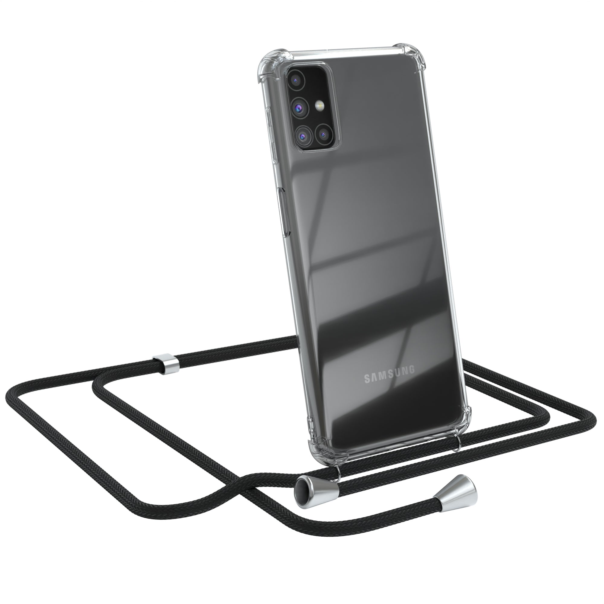 Galaxy M31s transparente Hülle + Kordel