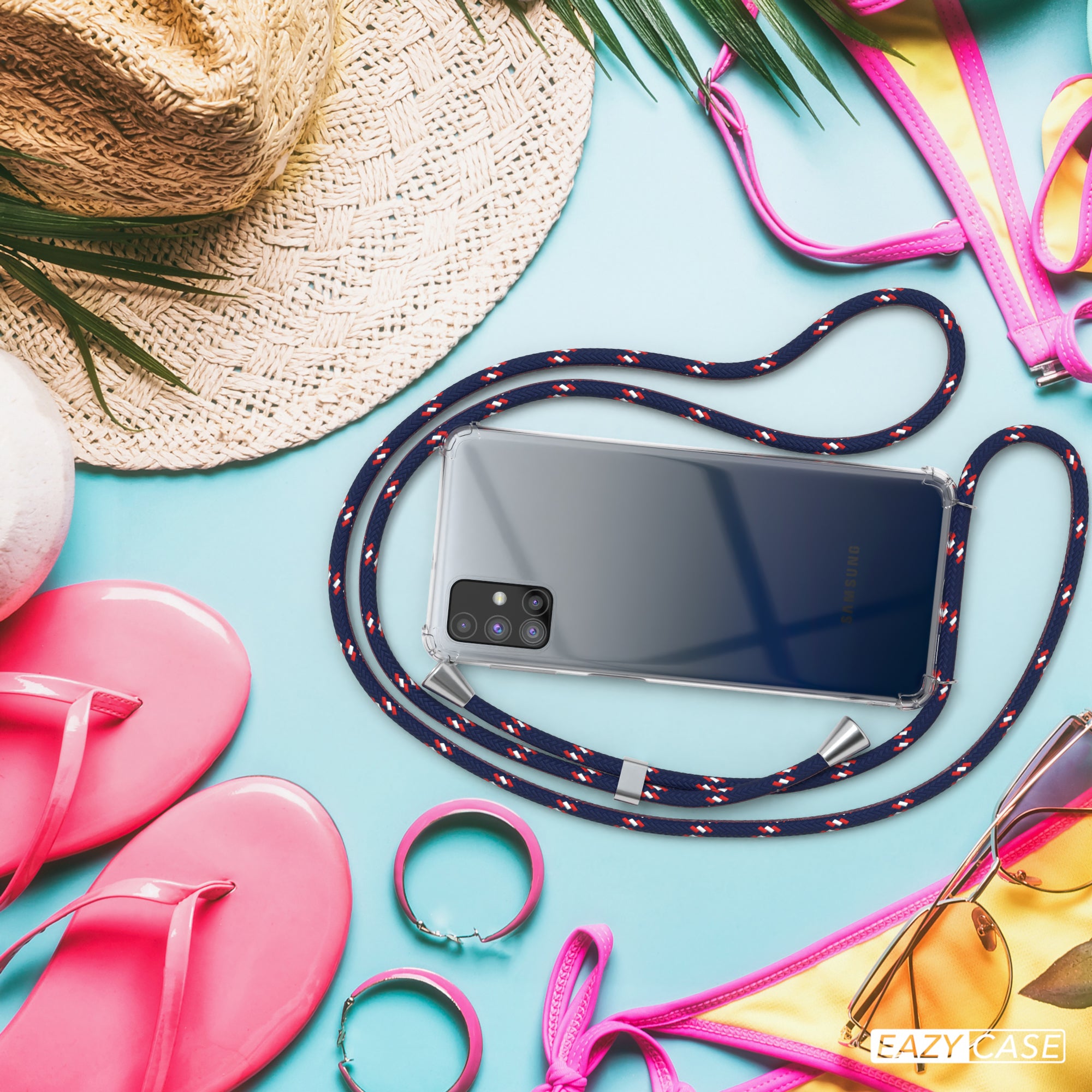 Galaxy M31s transparente Hülle + Kordel