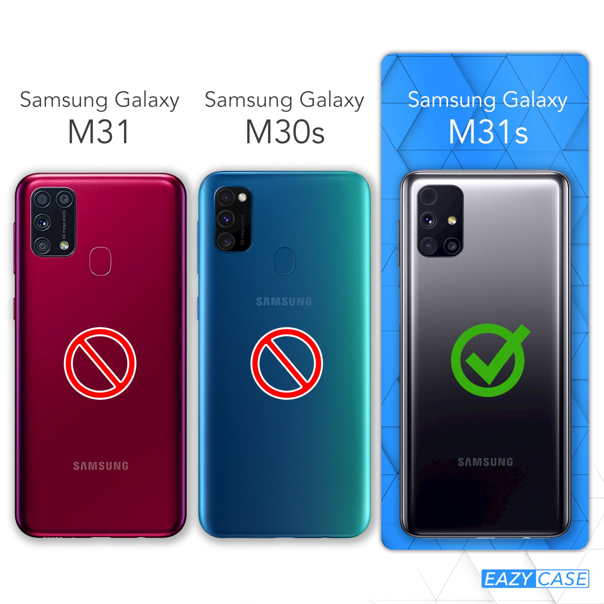 Galaxy M31s transparente Hülle + Kordel