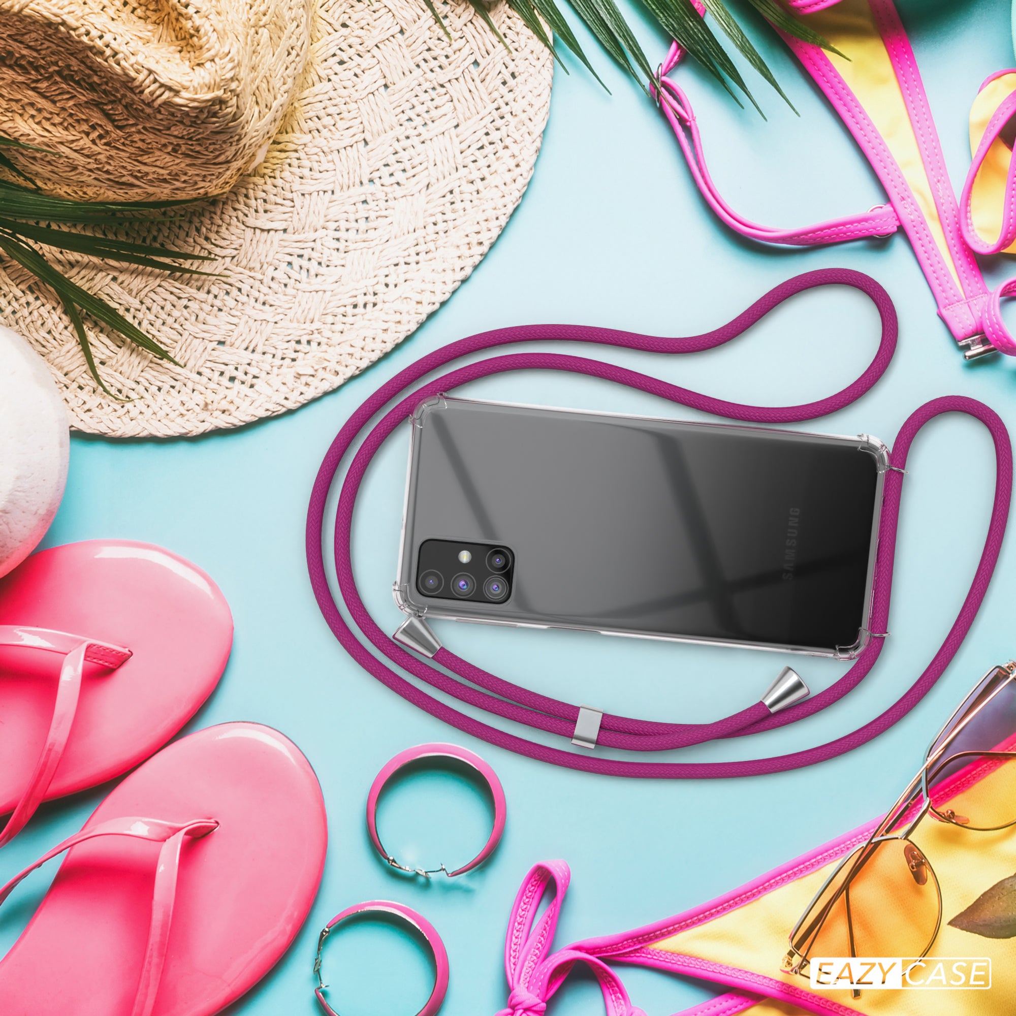 Galaxy M31s transparente Hülle + Kordel