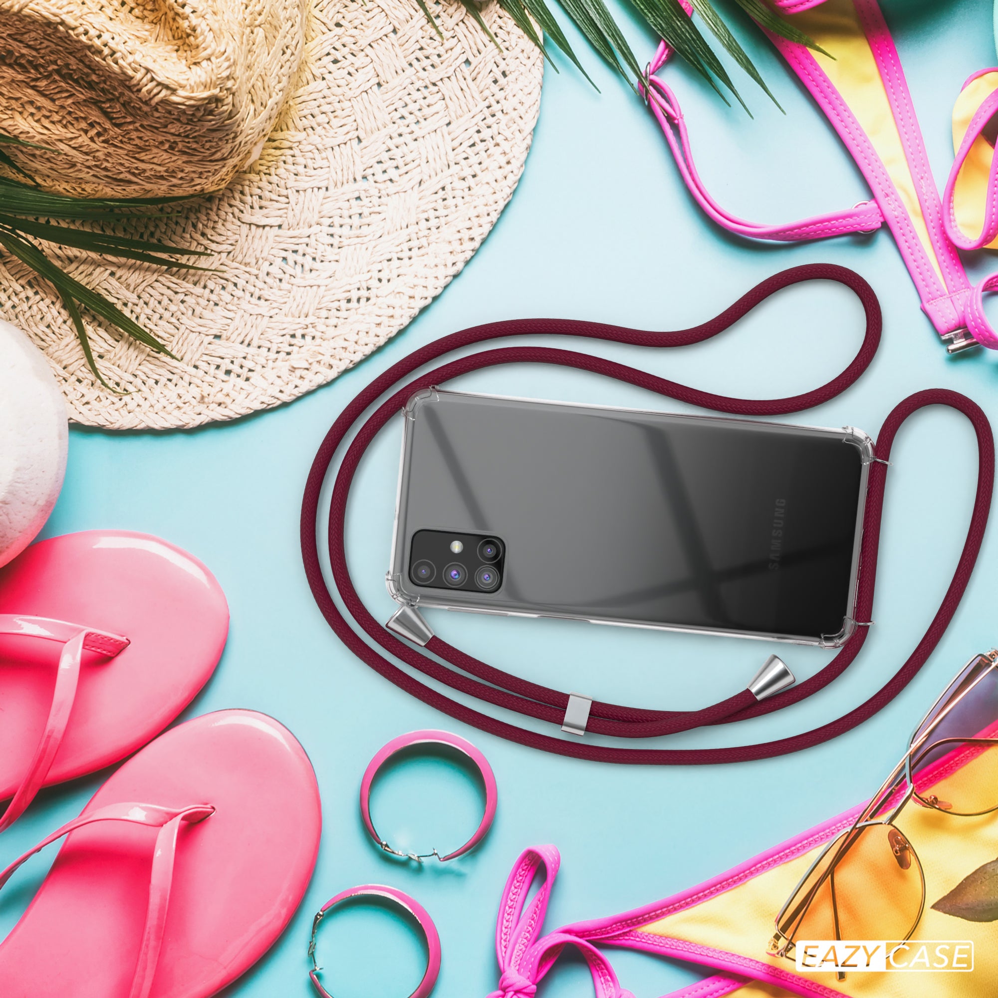 Galaxy M31s transparente Hülle + Kordel