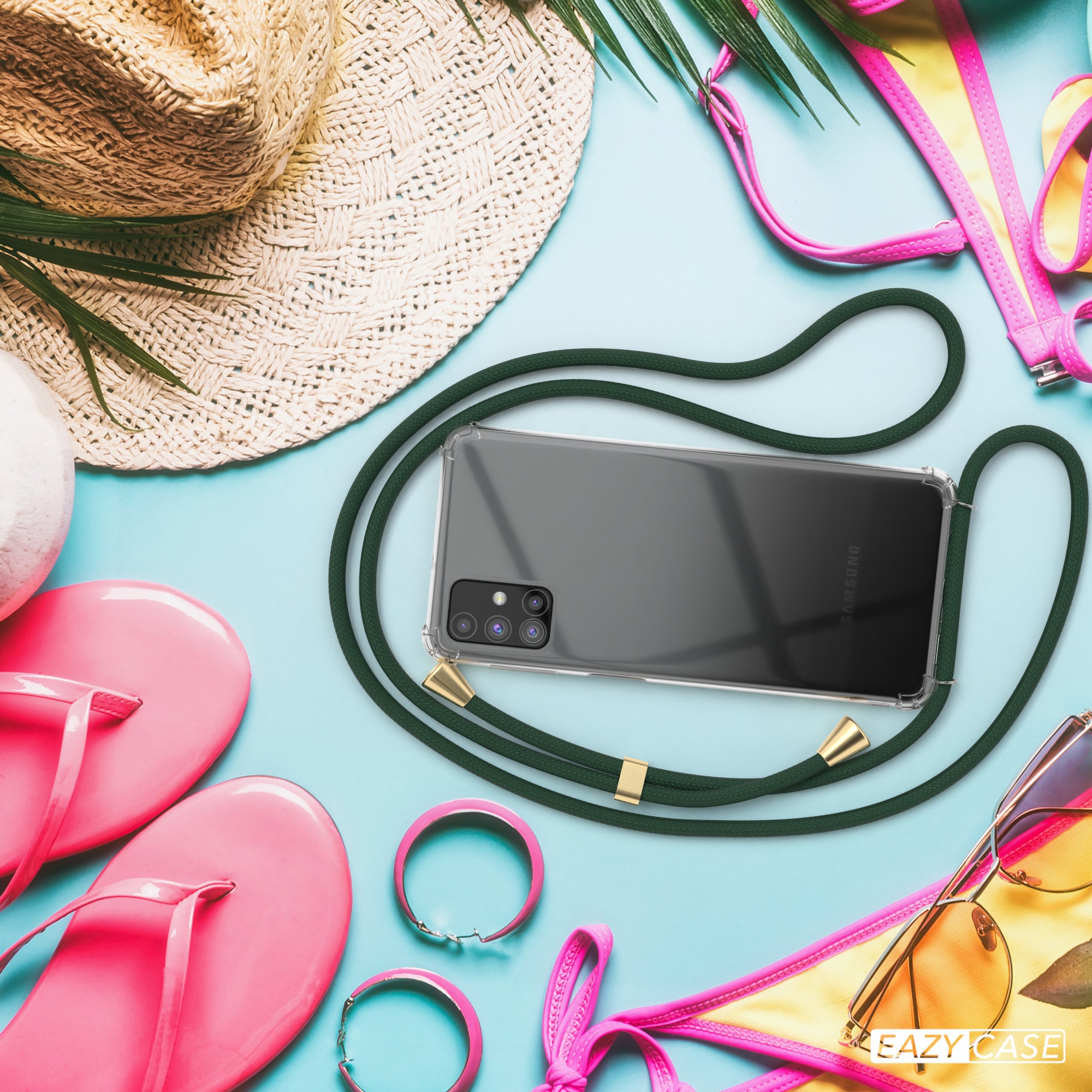 Galaxy M31s transparente Hülle + Kordel