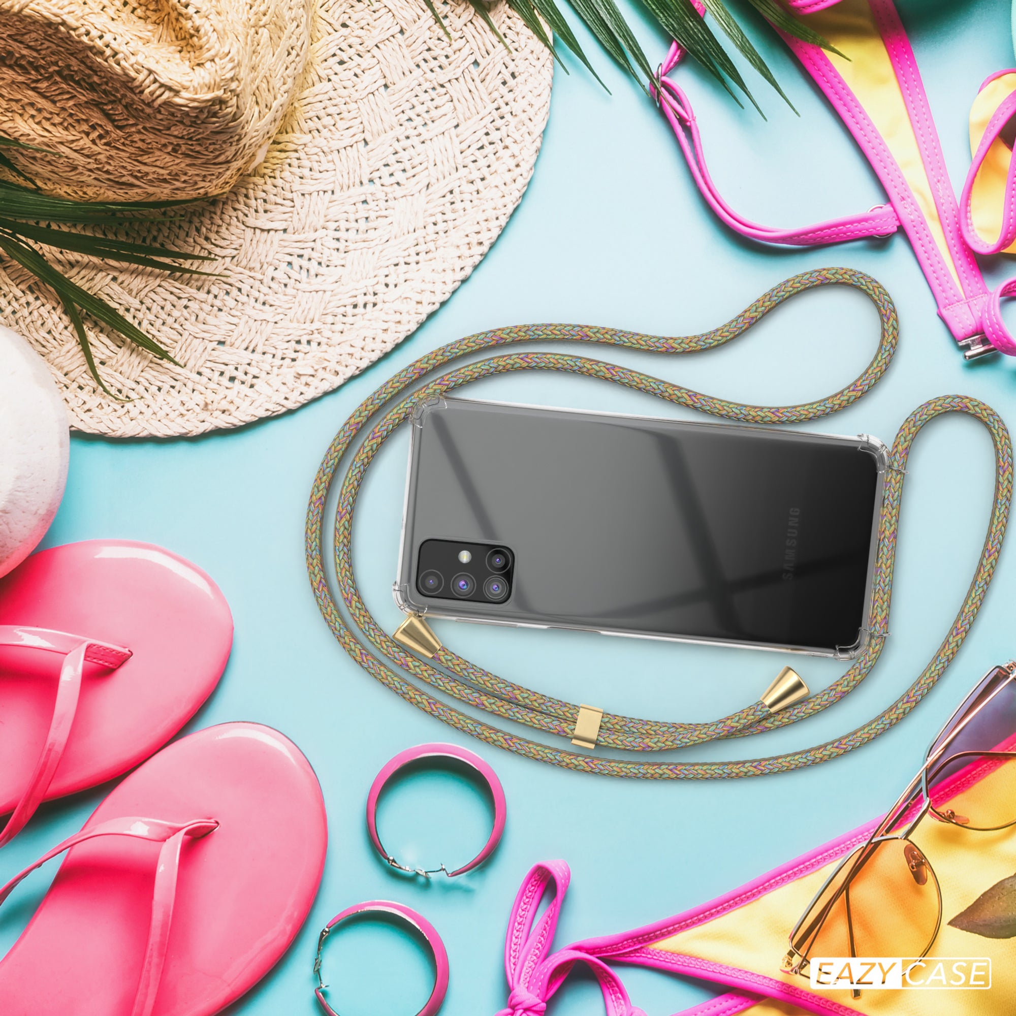 Galaxy M31s transparente Hülle + Kordel