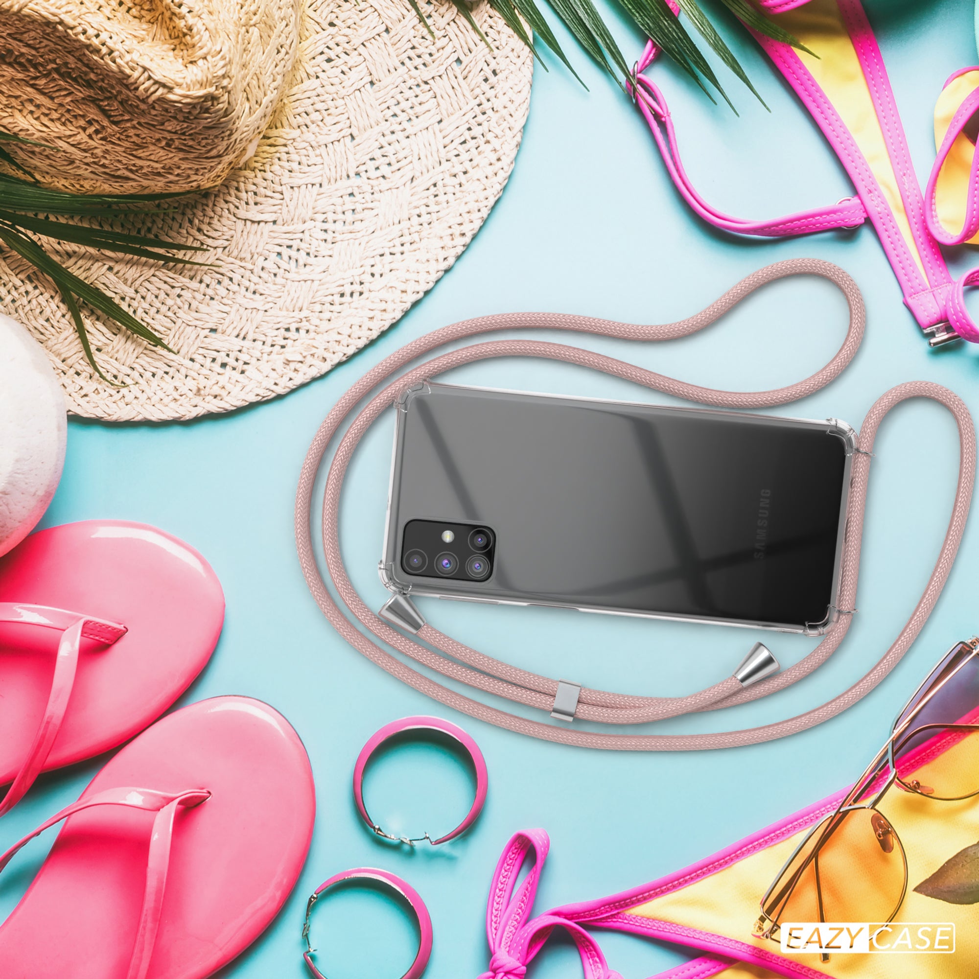 Galaxy M31s transparente Hülle + Kordel