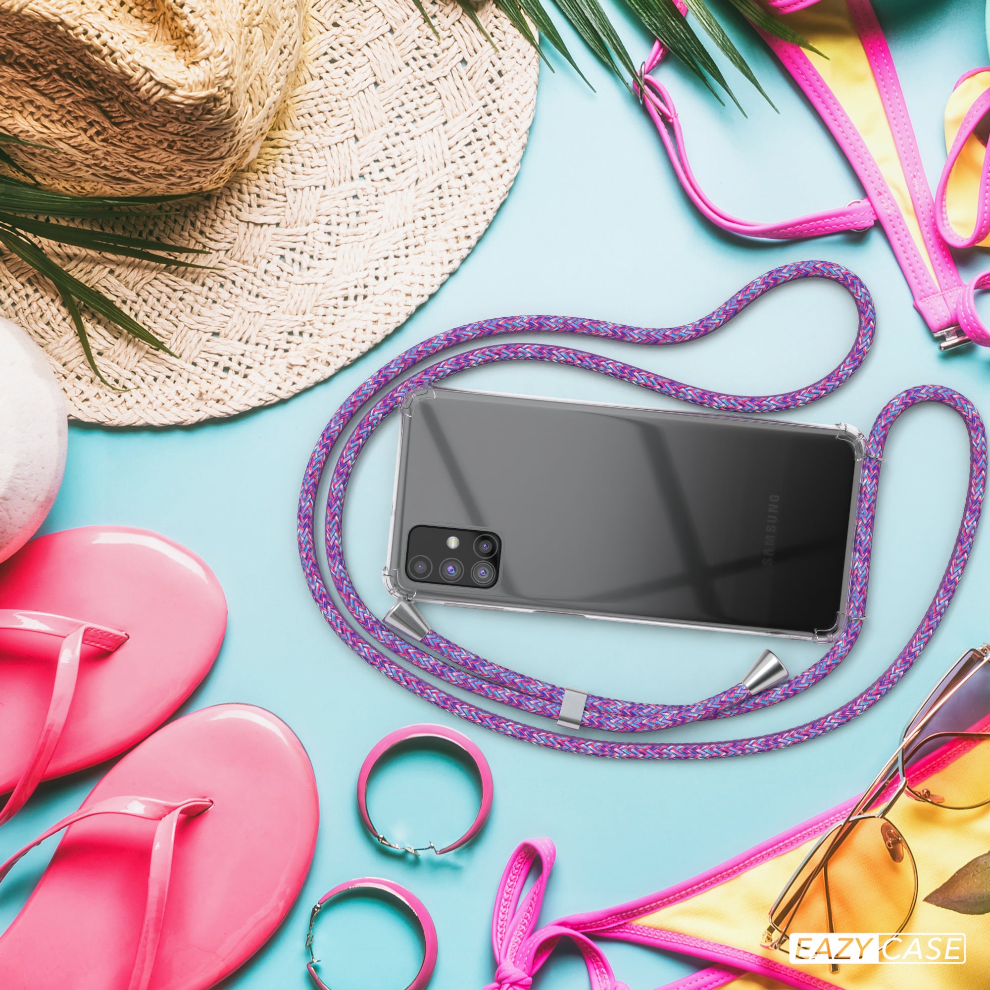 Galaxy M31s transparente Hülle + Kordel