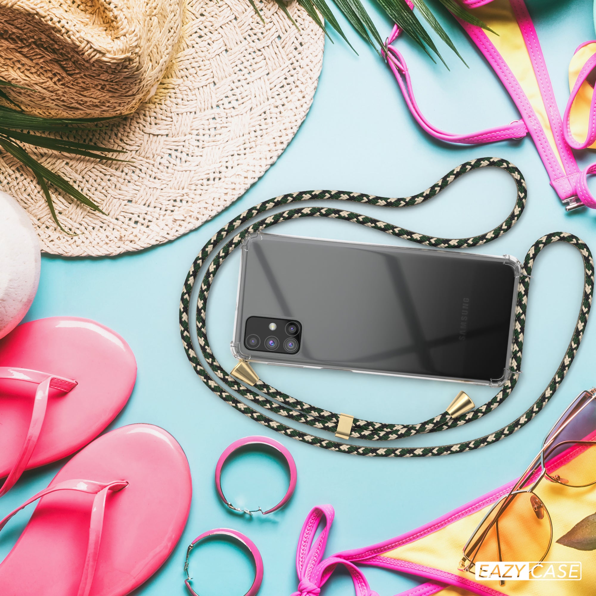 Galaxy M31s transparente Hülle + Kordel