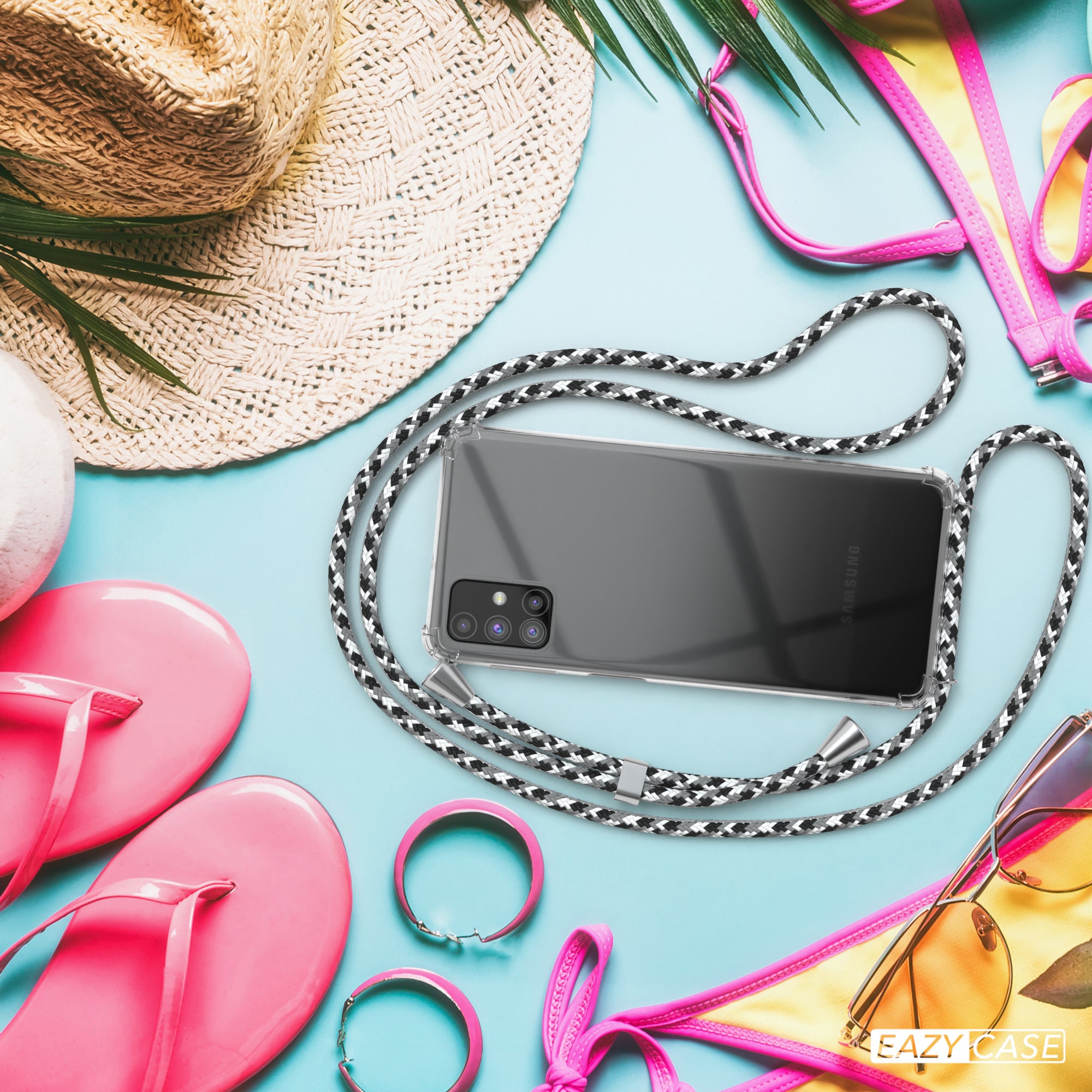 Galaxy M31s transparente Hülle + Kordel