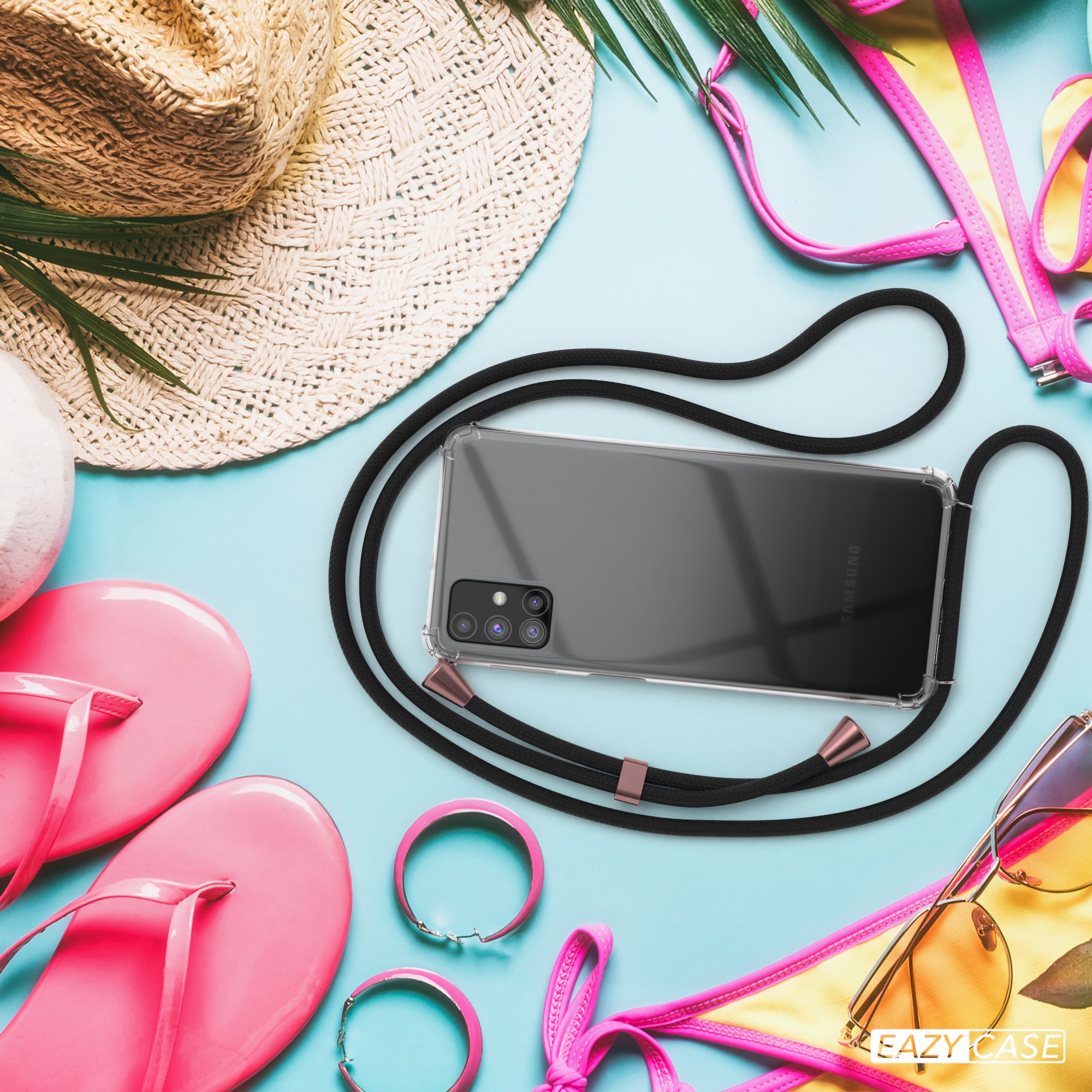 Galaxy M31s transparente Hülle + Kordel