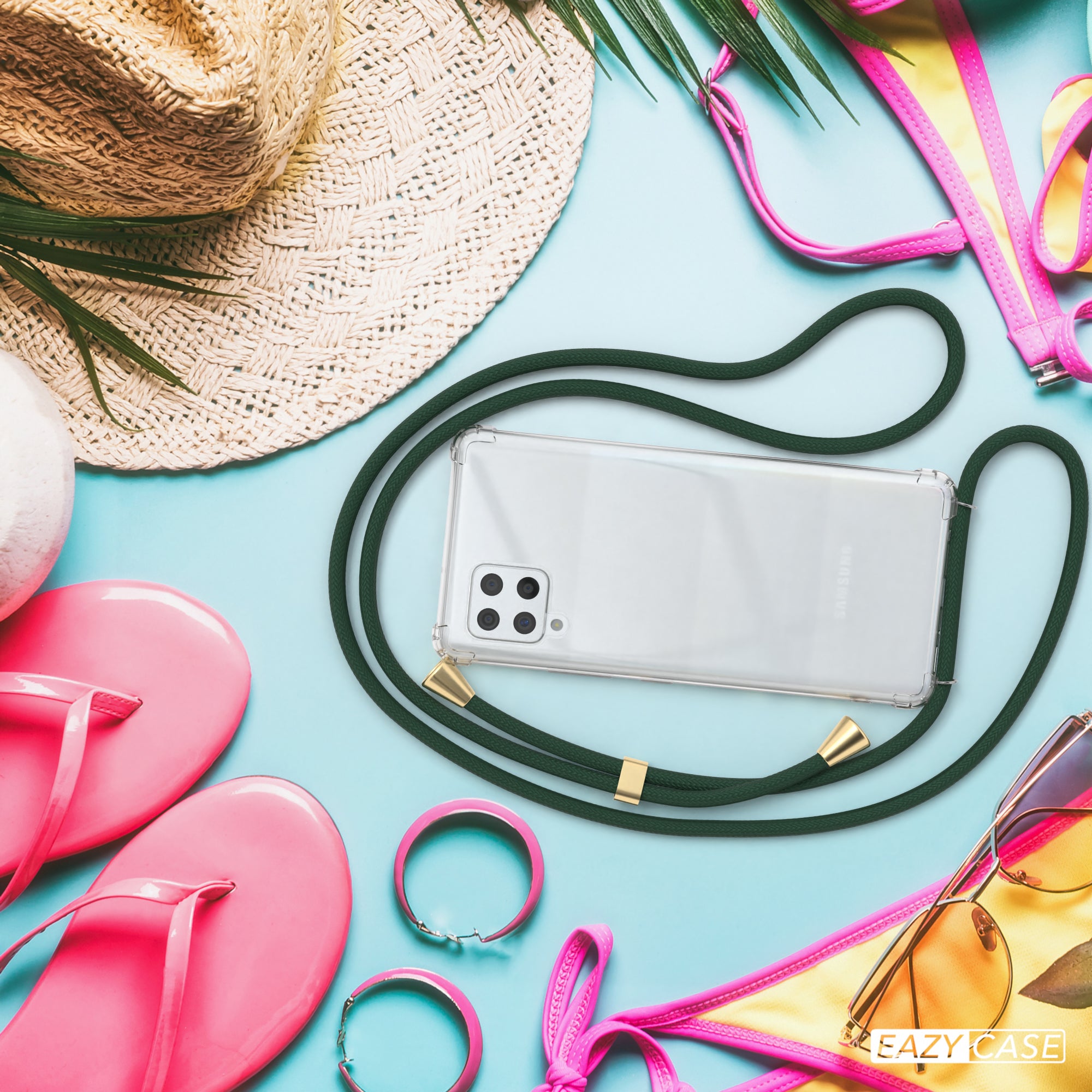 Galaxy A42 5G transparente Hülle + Kordel