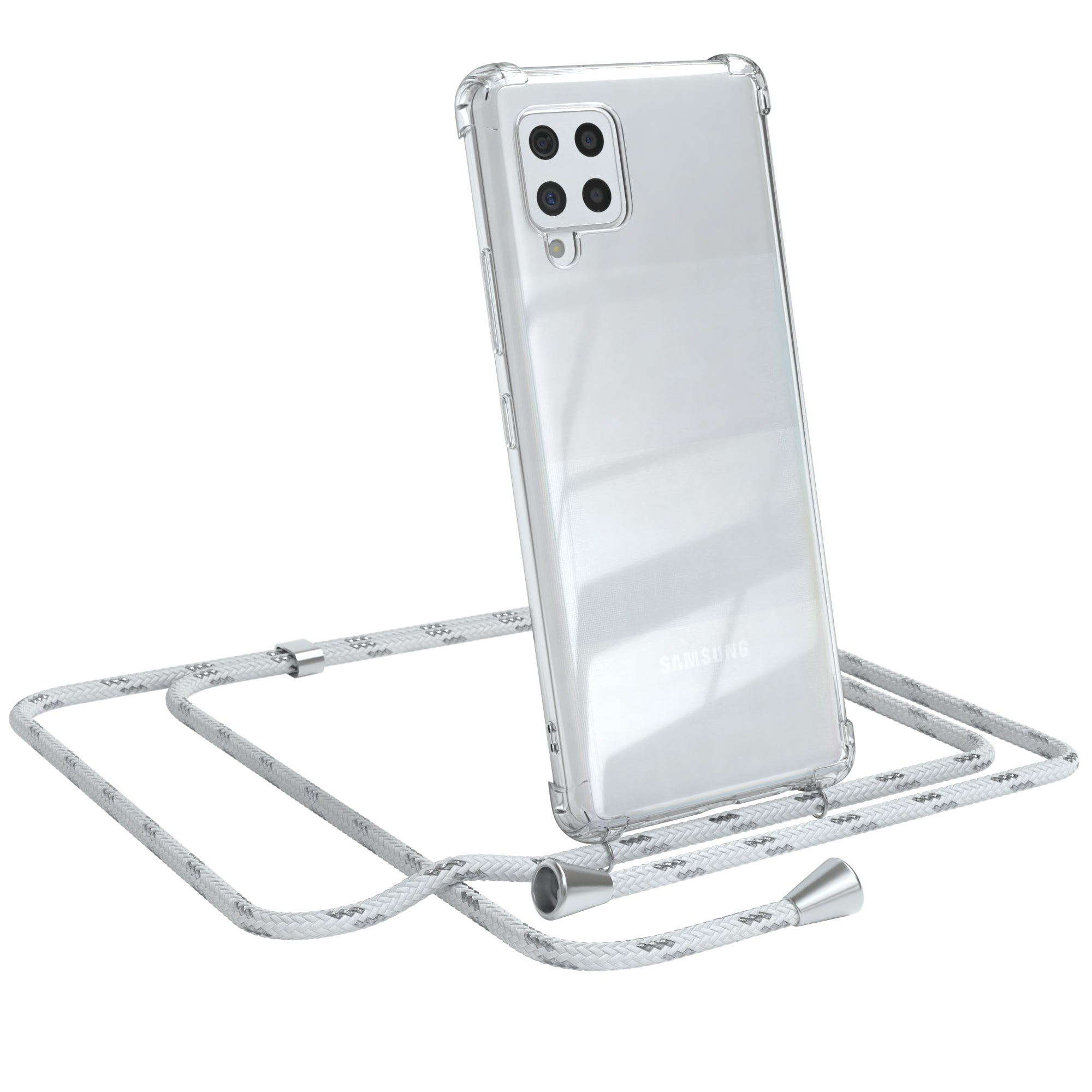 Galaxy A42 5G transparente Hülle + Kordel