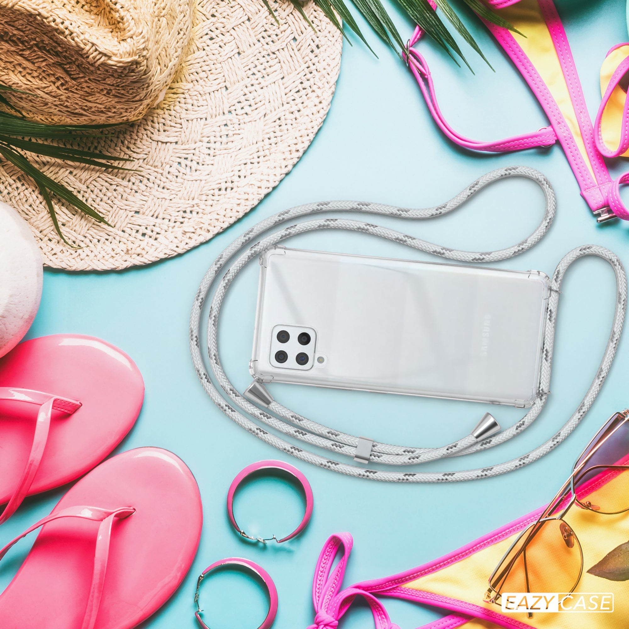Galaxy A42 5G transparente Hülle + Kordel