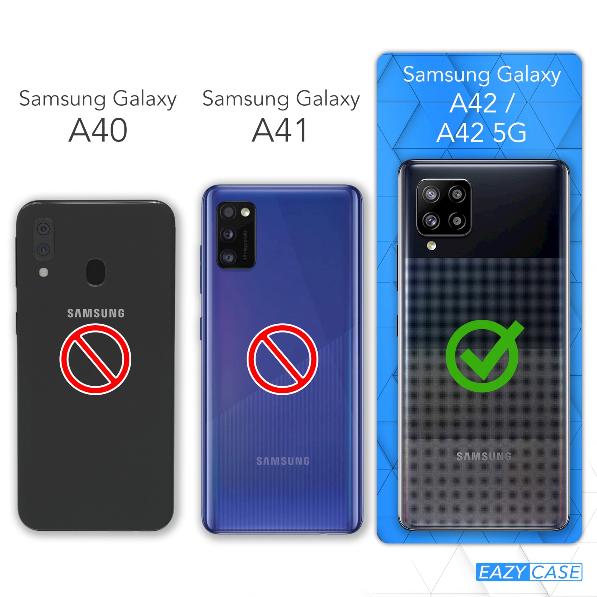 Galaxy A42 5G transparente Hülle + Kordel