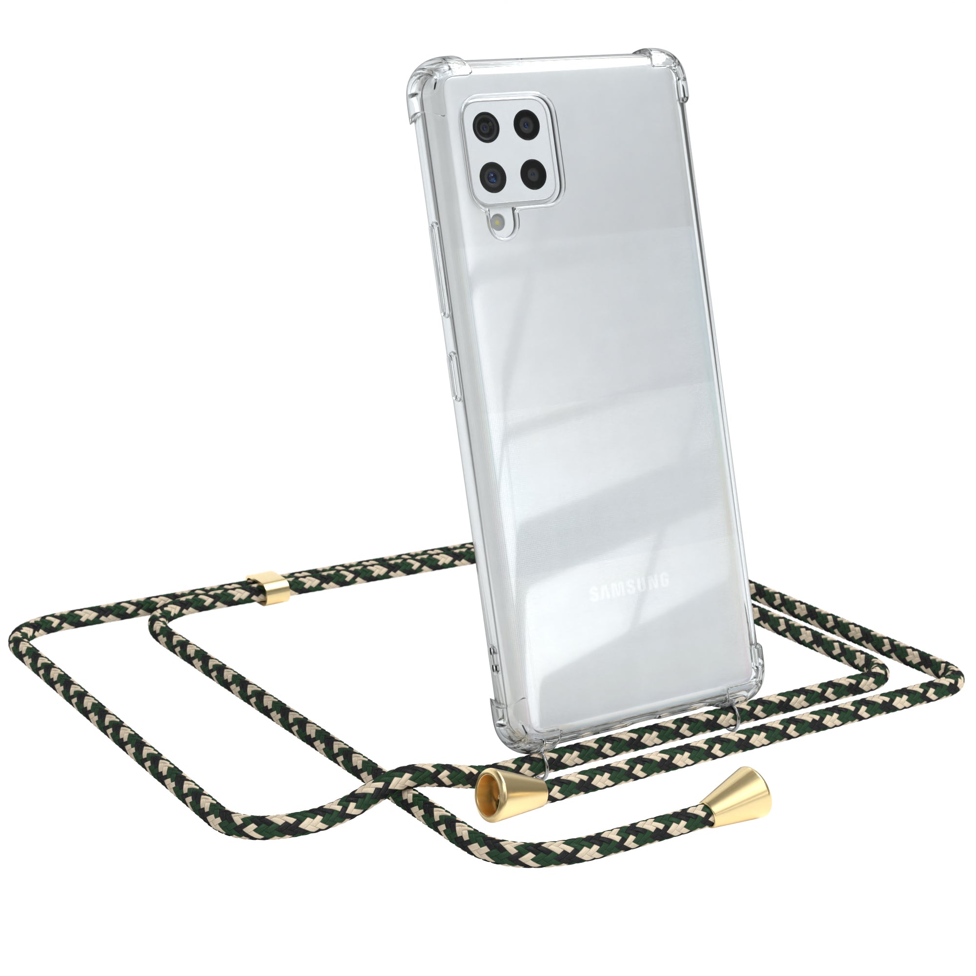 Galaxy A42 5G transparente Hülle + Kordel