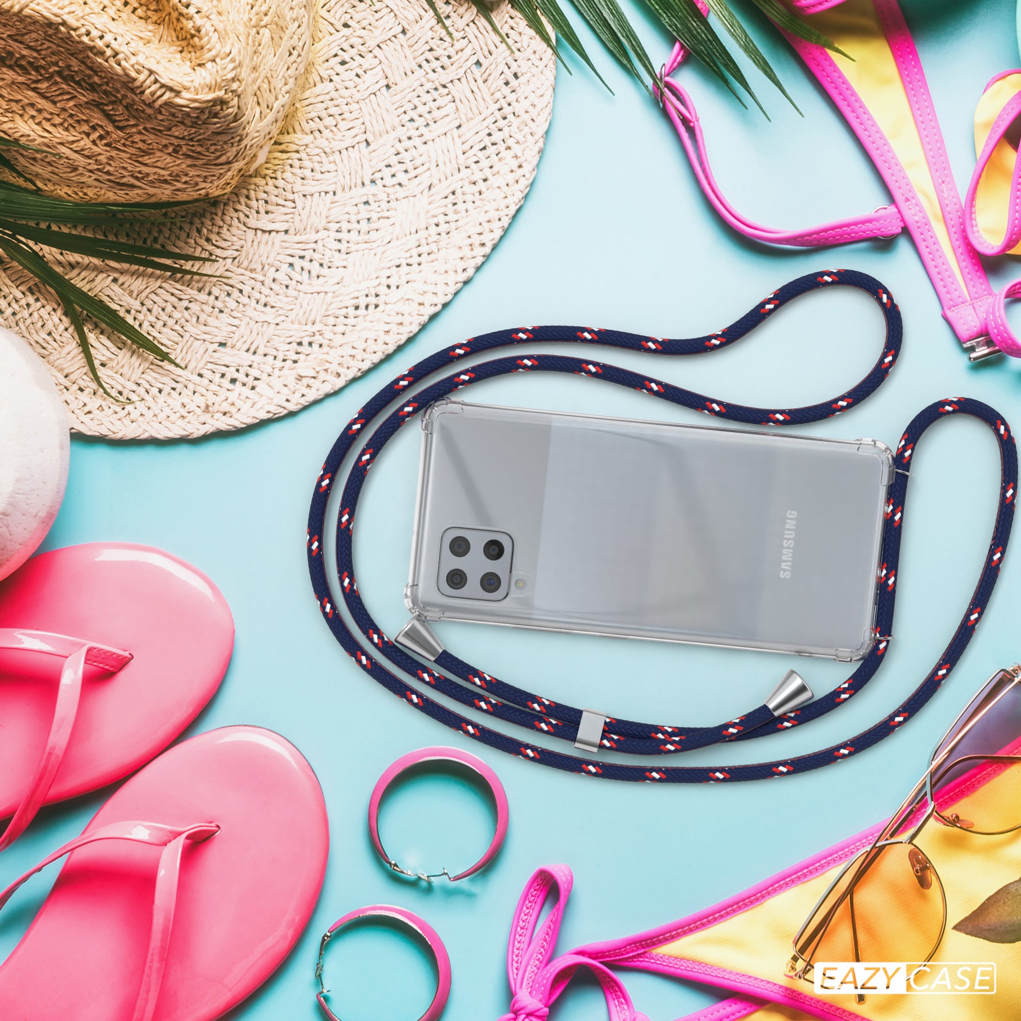 Galaxy A42 5G transparente Hülle + Kordel