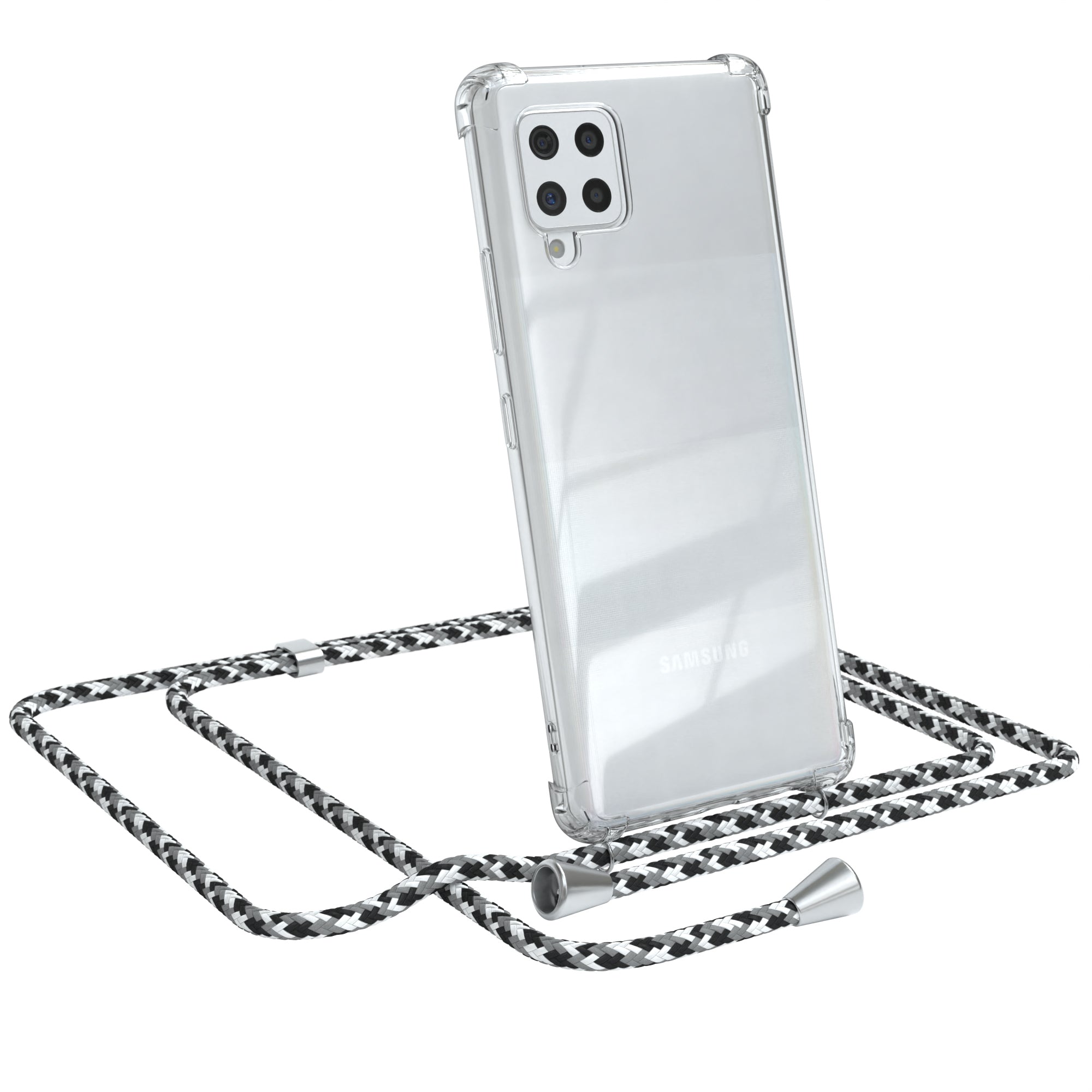 Galaxy A42 5G transparente Hülle + Kordel