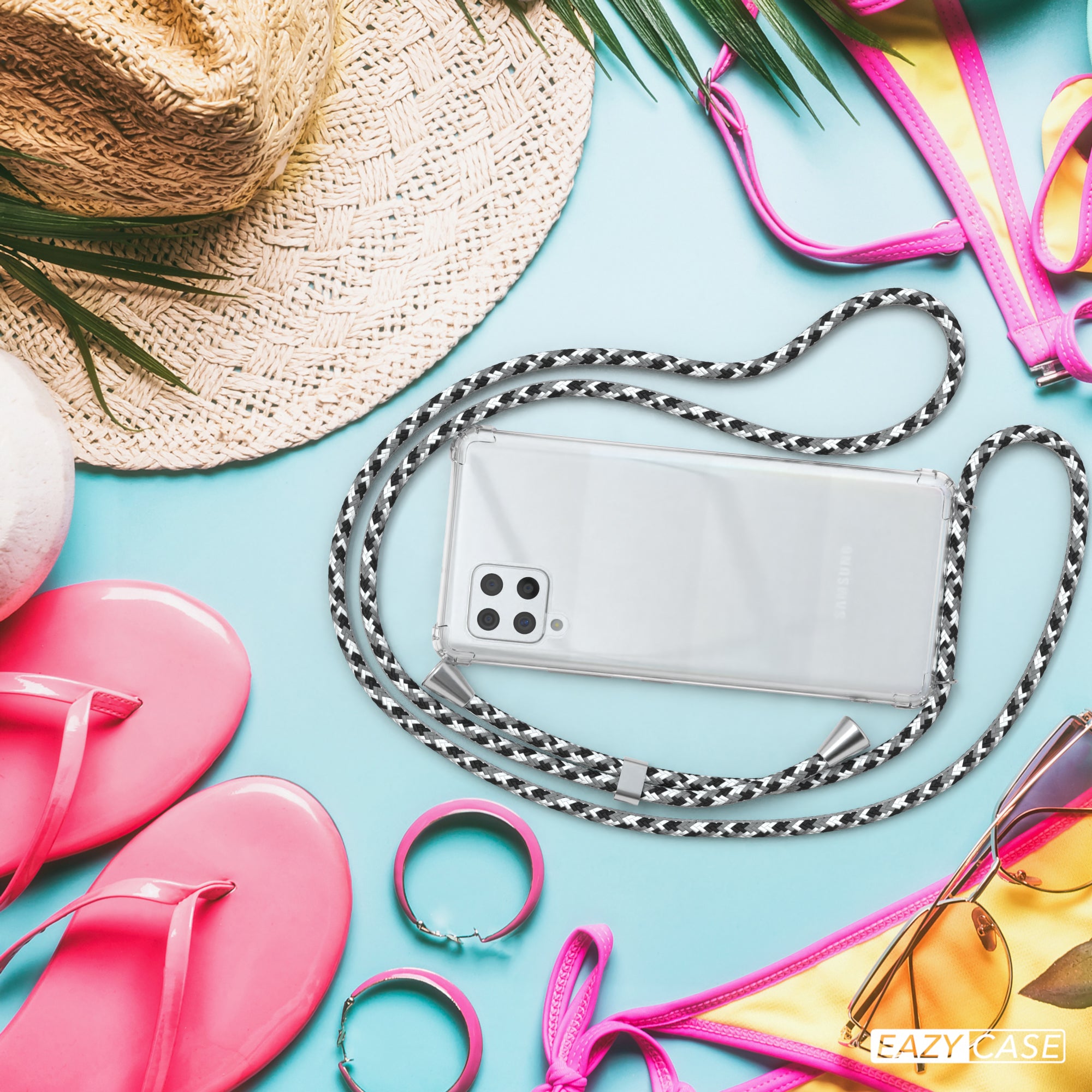 Galaxy A42 5G transparente Hülle + Kordel