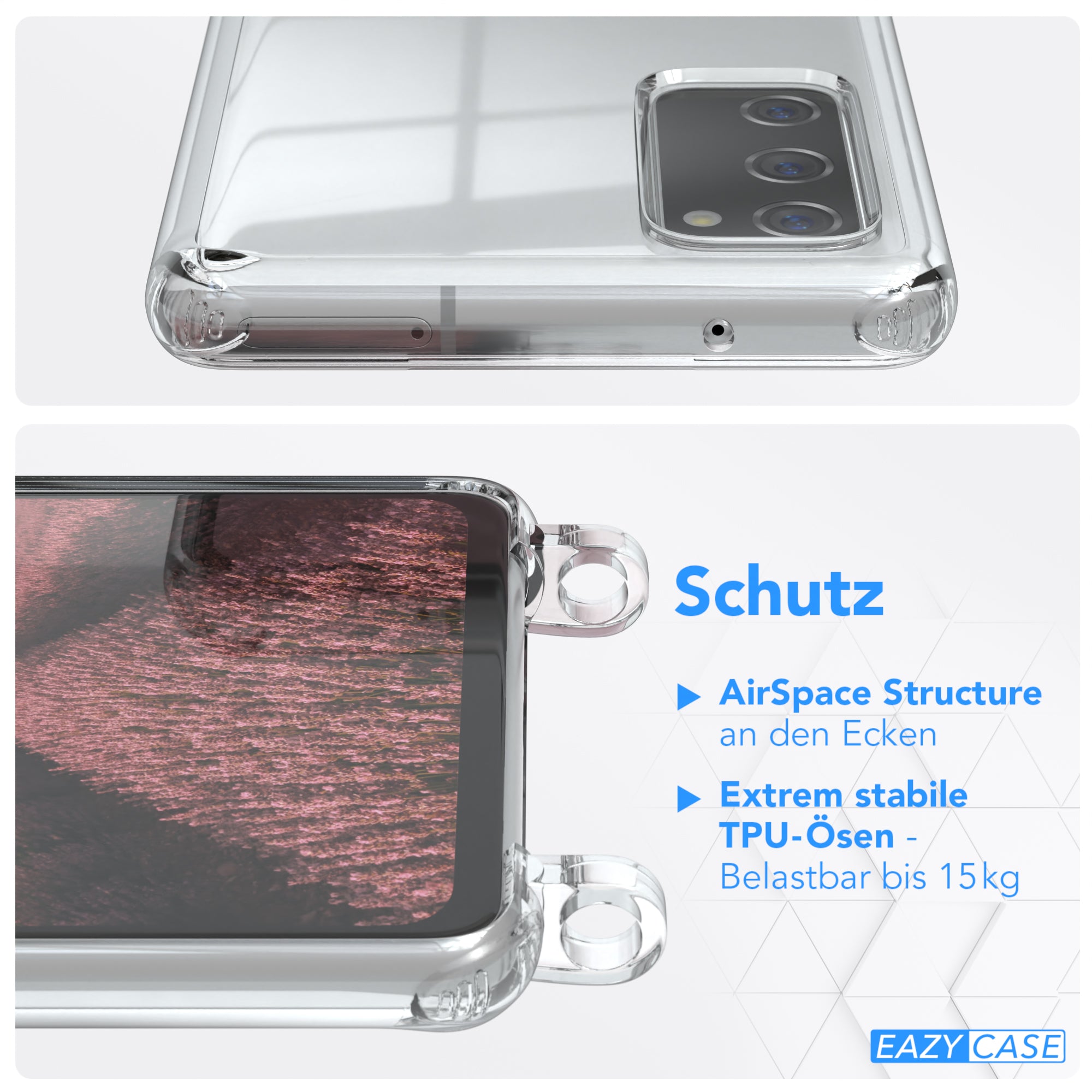 Galaxy S20 FE / S20 FE 5G transparente Hülle + Kordel