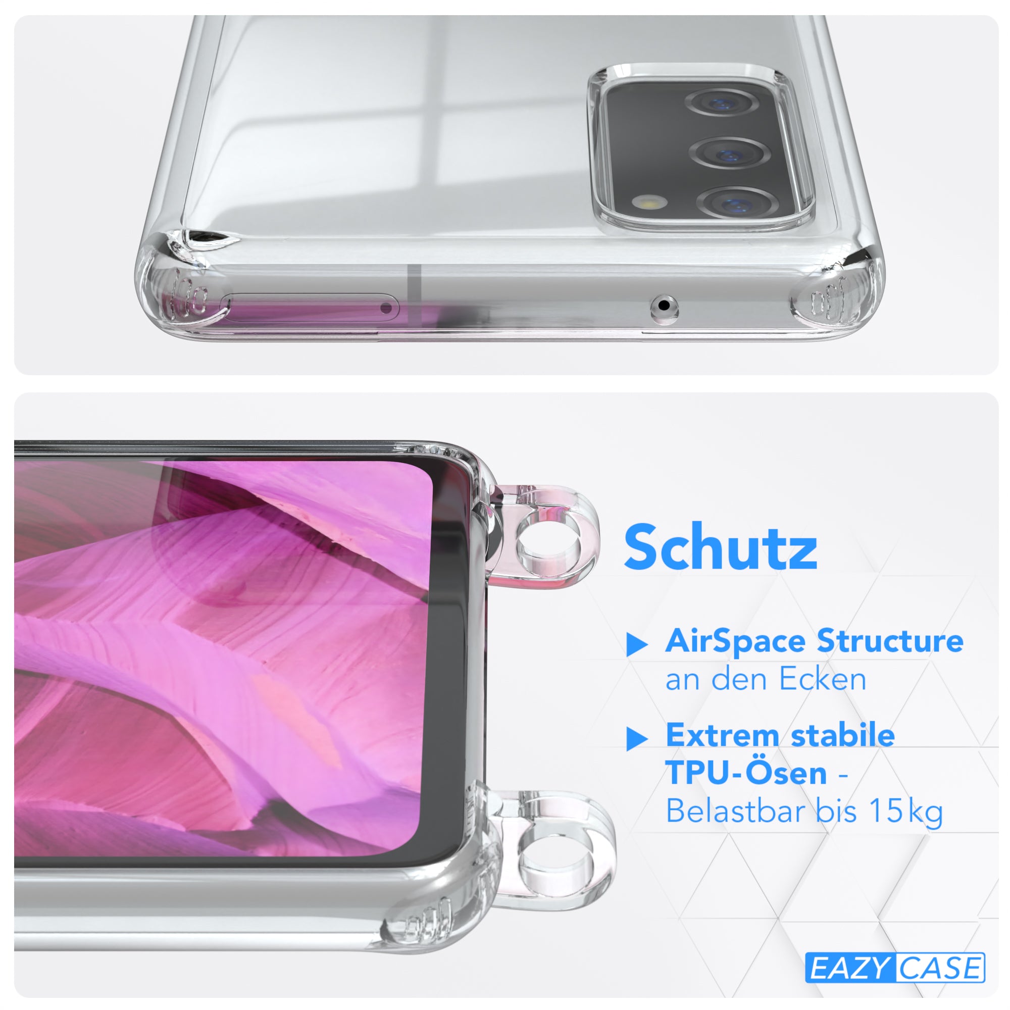 Galaxy S20 FE / S20 FE 5G transparente Hülle + Kordel