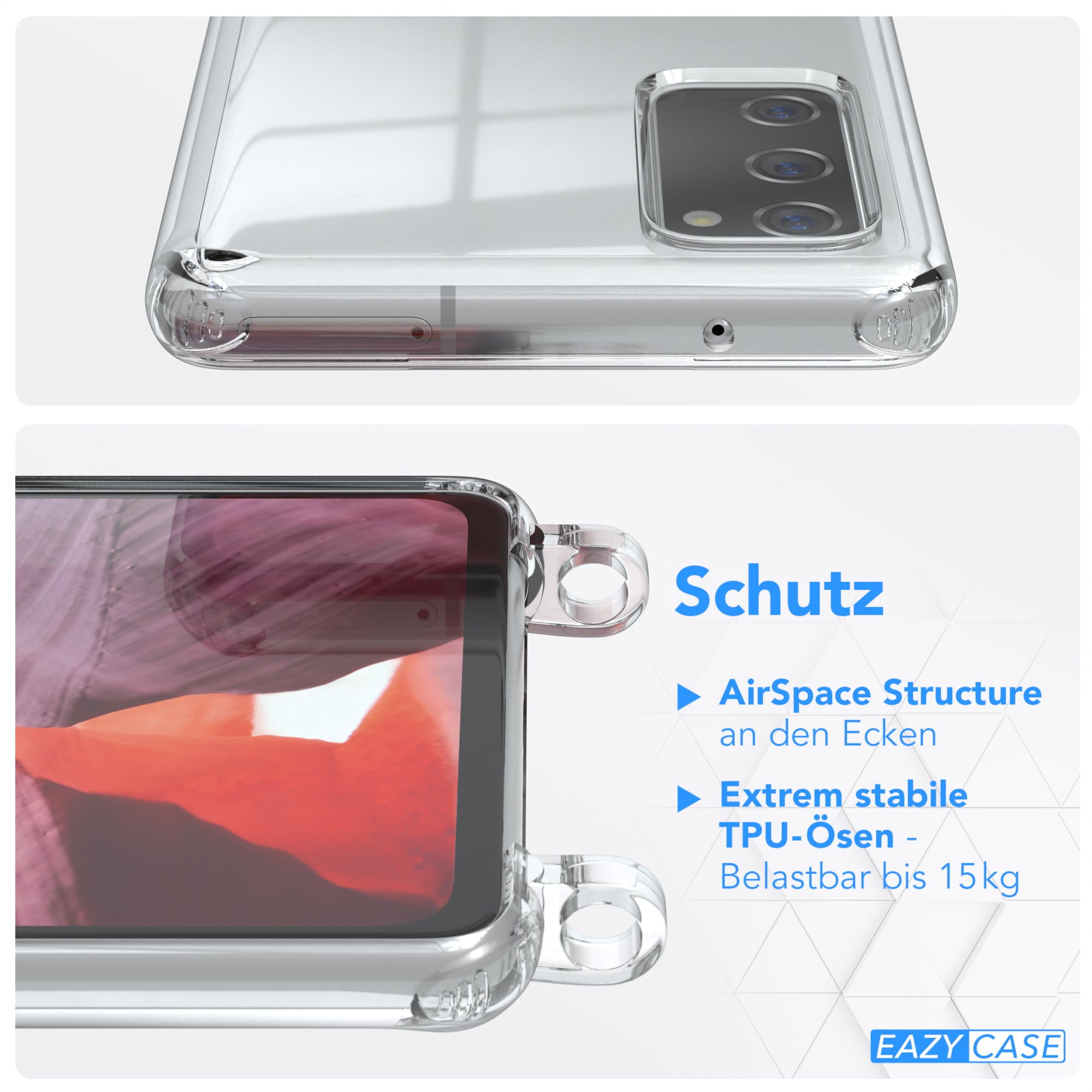 Galaxy S20 FE / S20 FE 5G transparente Hülle + Kordel