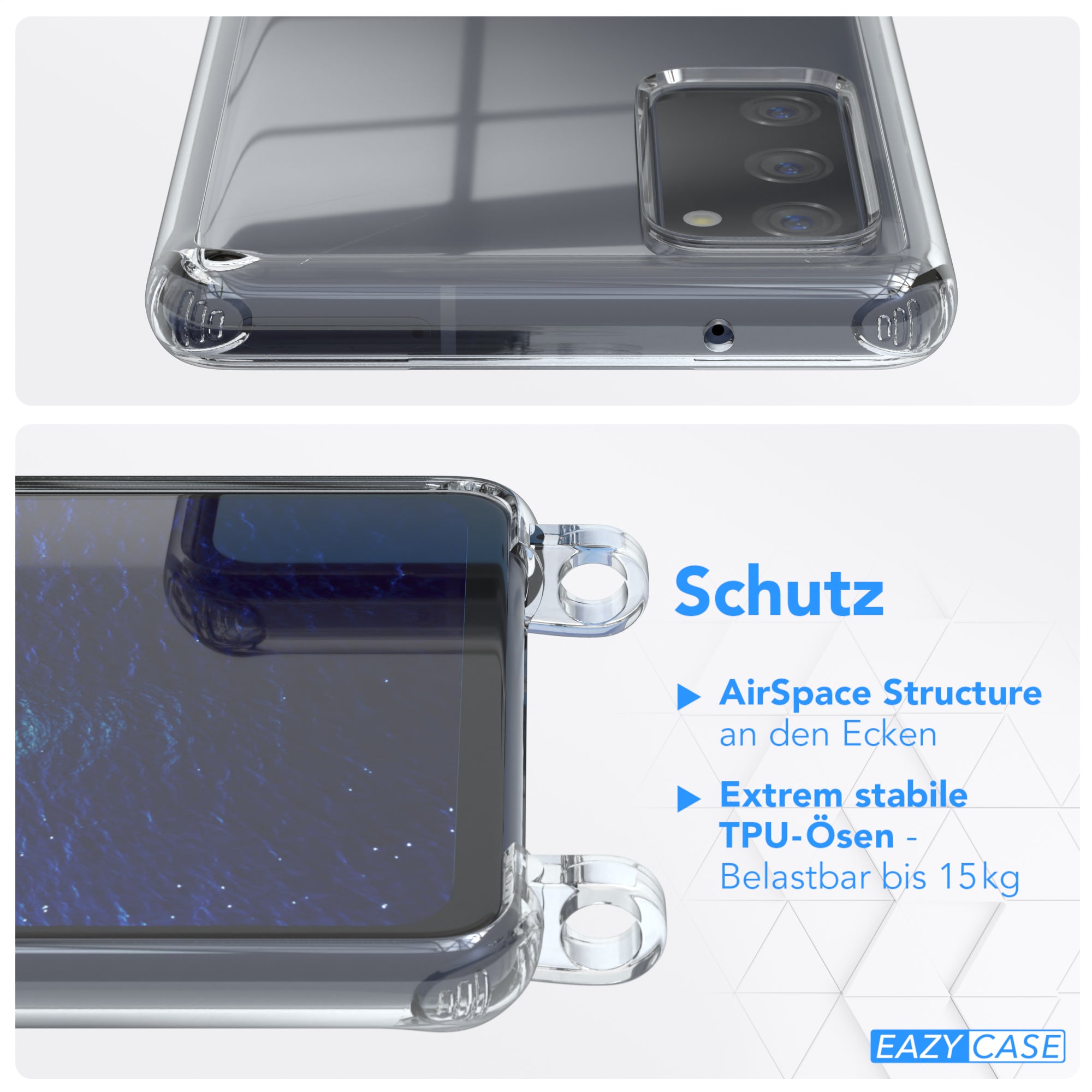Galaxy S20 FE / S20 FE 5G transparente Hülle + Kordel