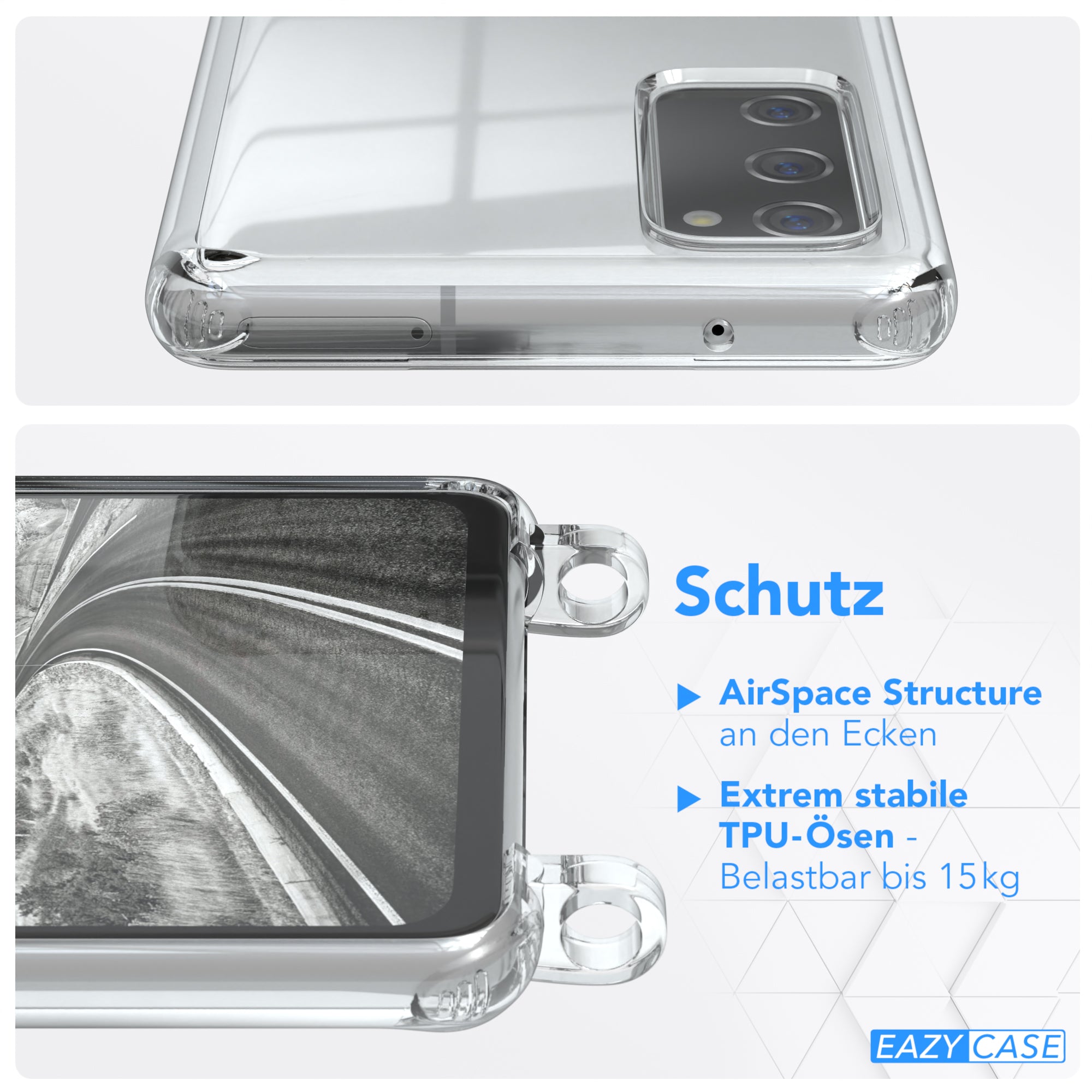 Galaxy S20 FE / S20 FE 5G transparente Hülle + Kordel