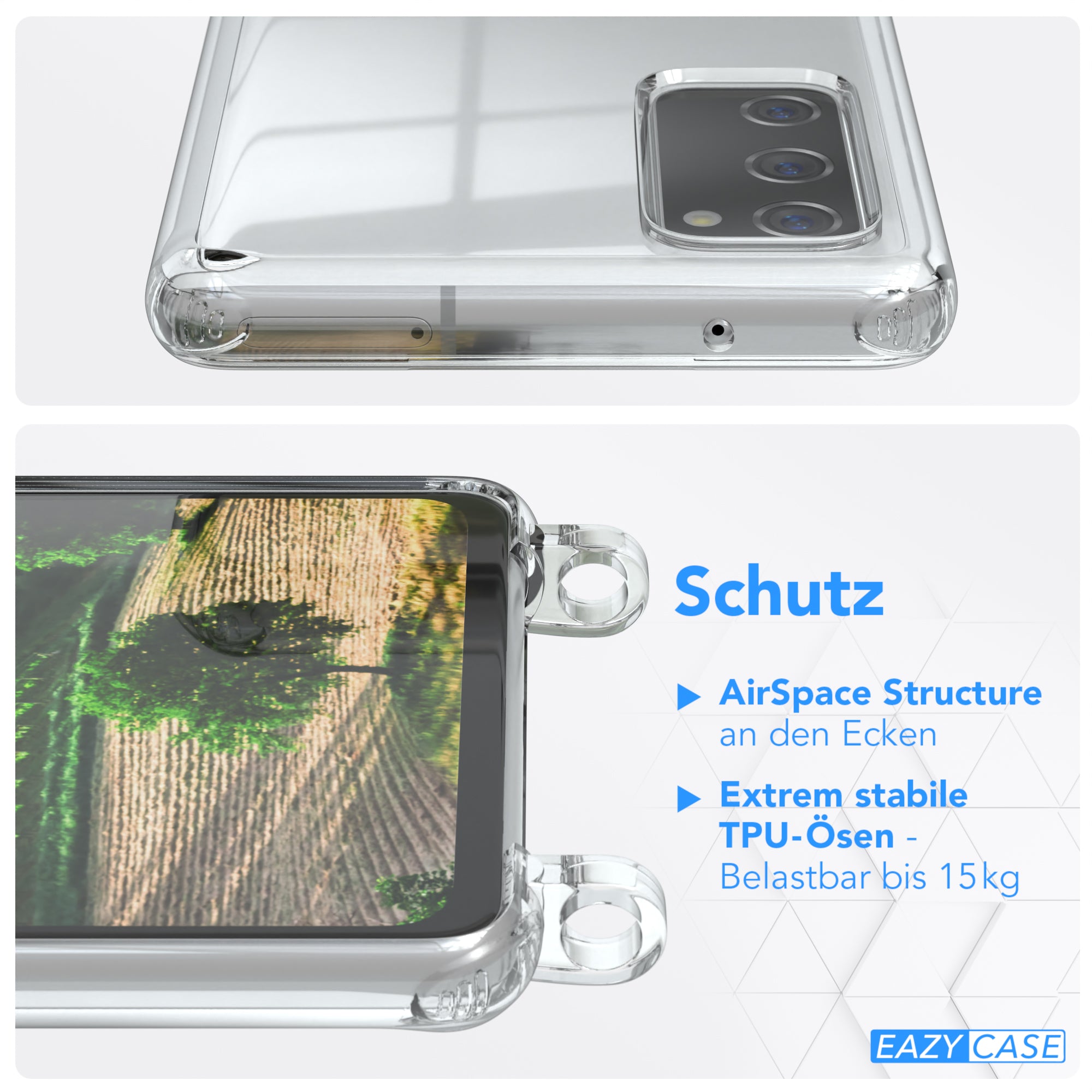 Galaxy S20 FE / S20 FE 5G transparente Hülle + Kordel