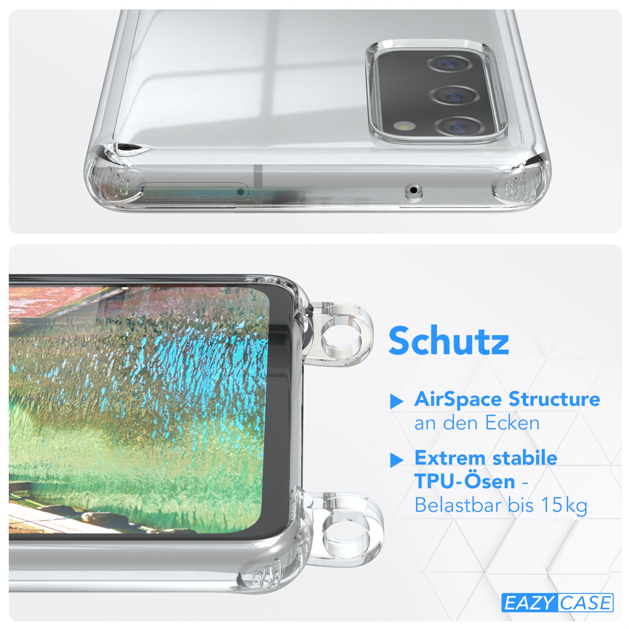 Galaxy S20 FE / S20 FE 5G transparente Hülle + Kordel
