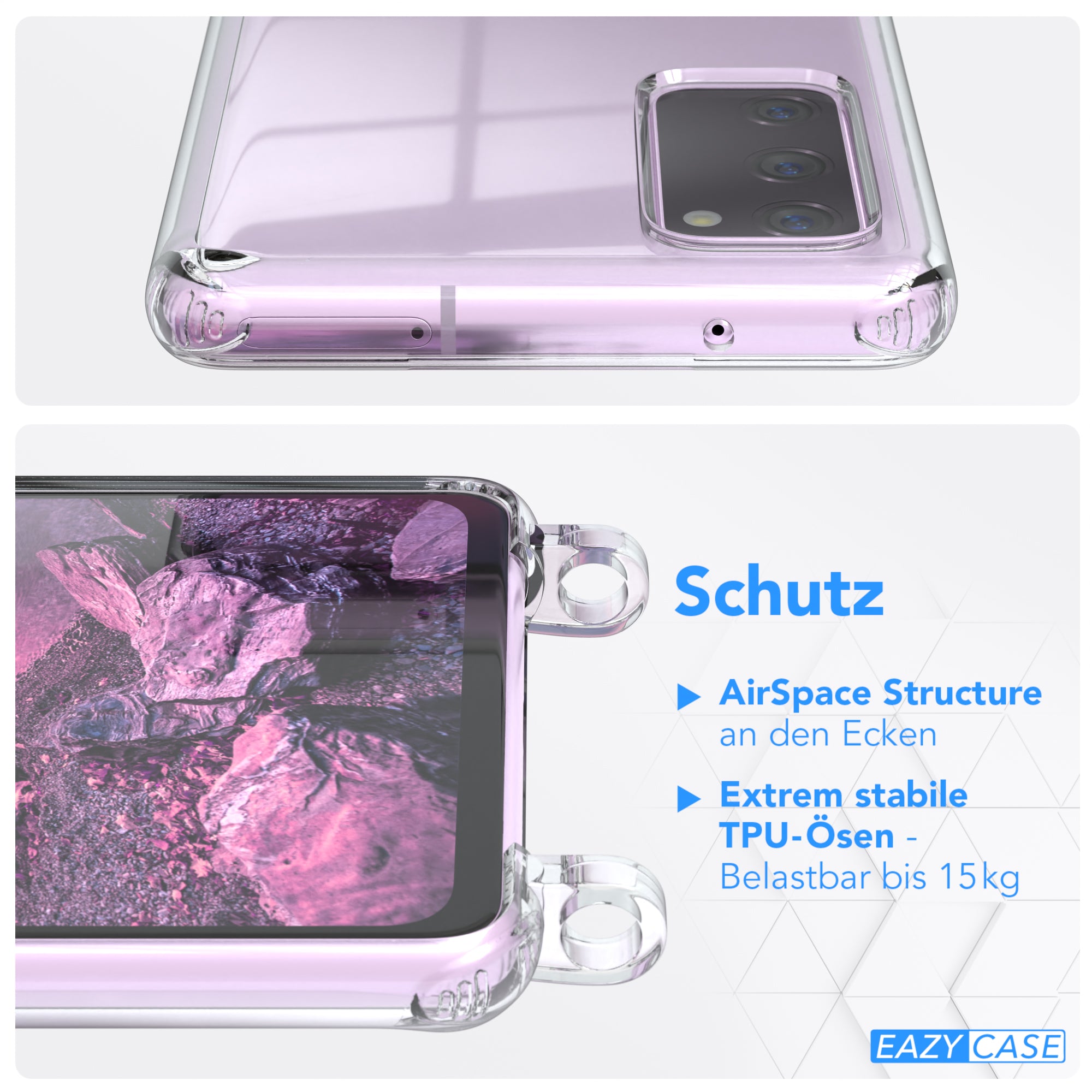 Galaxy S20 FE / S20 FE 5G transparente Hülle + Kordel