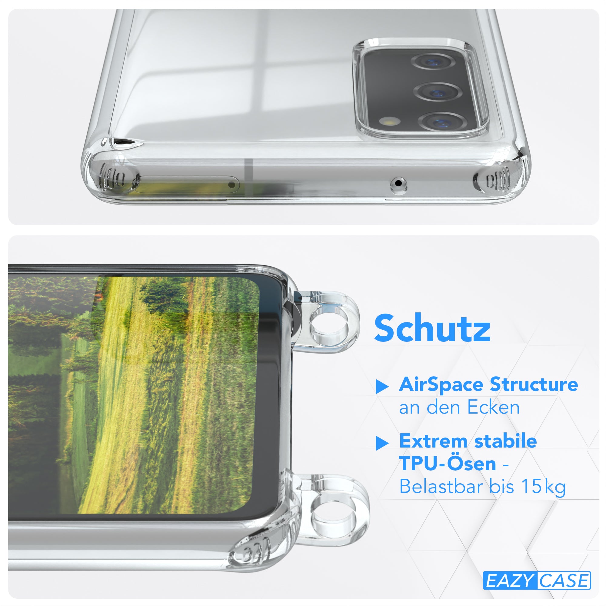 Galaxy S20 FE / S20 FE 5G transparente Hülle + Kordel