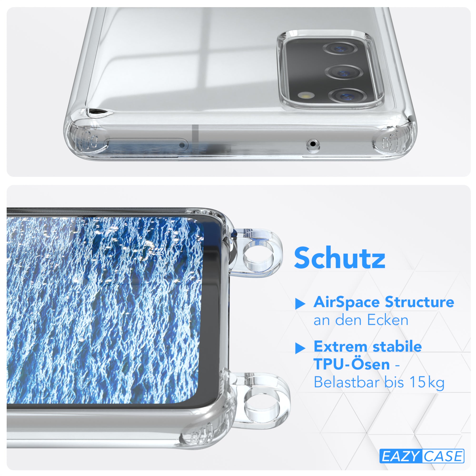 Galaxy S20 FE / S20 FE 5G transparente Hülle + Kordel