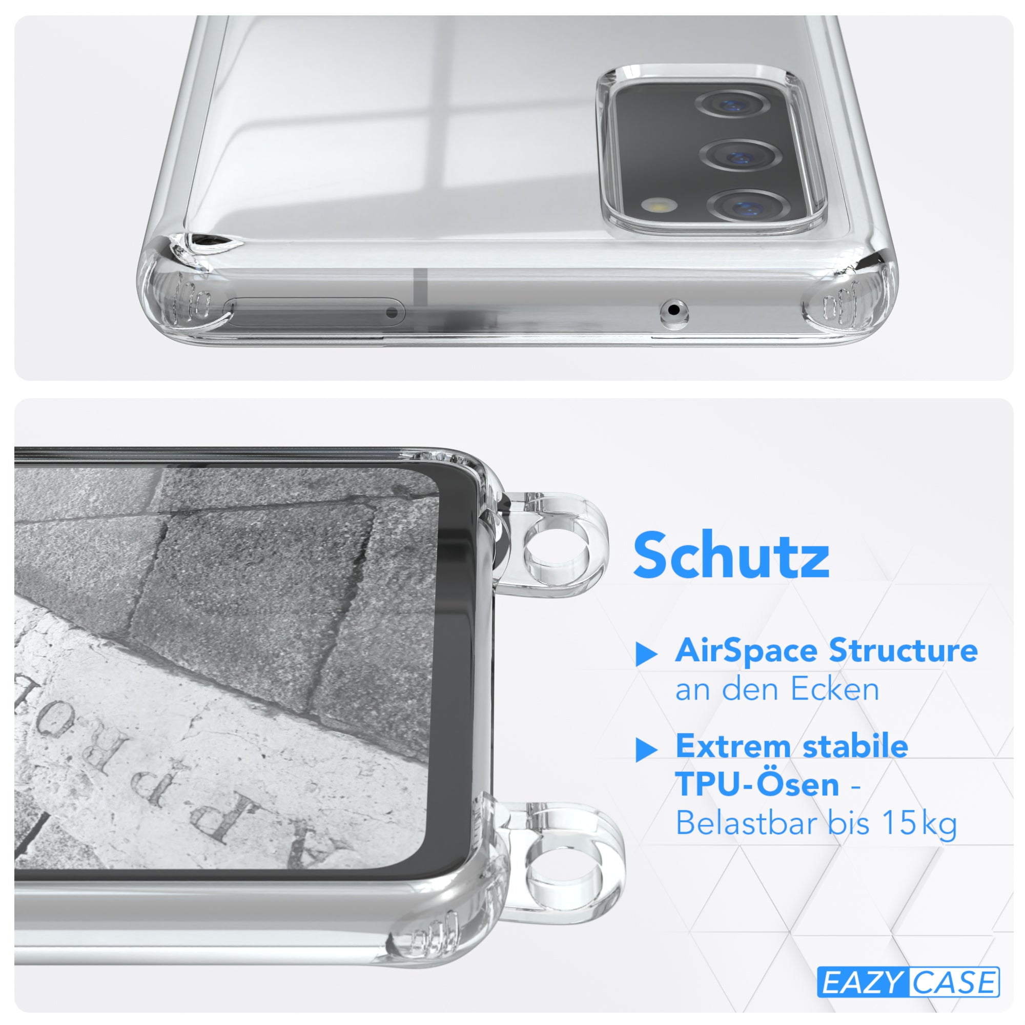 Galaxy S20 FE / S20 FE 5G transparente Hülle + Kordel