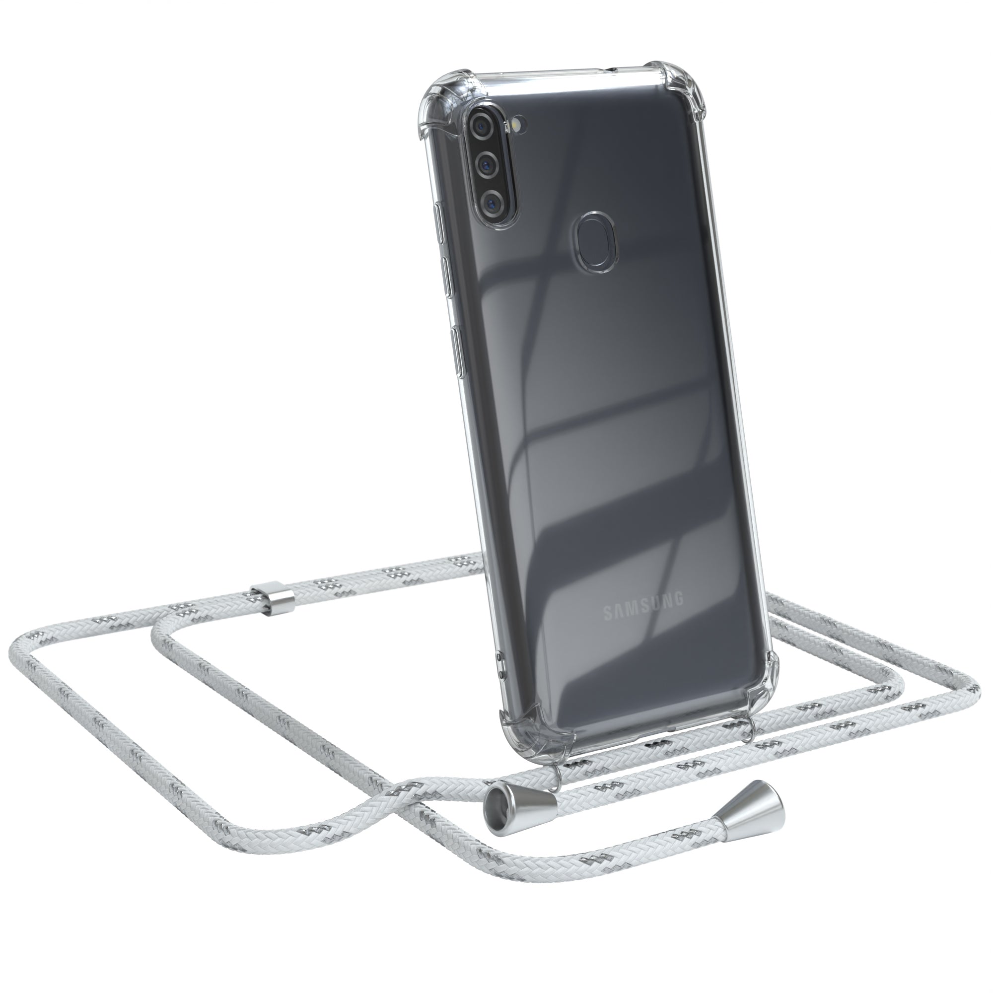 Galaxy M11 transparente Hülle + Kordel