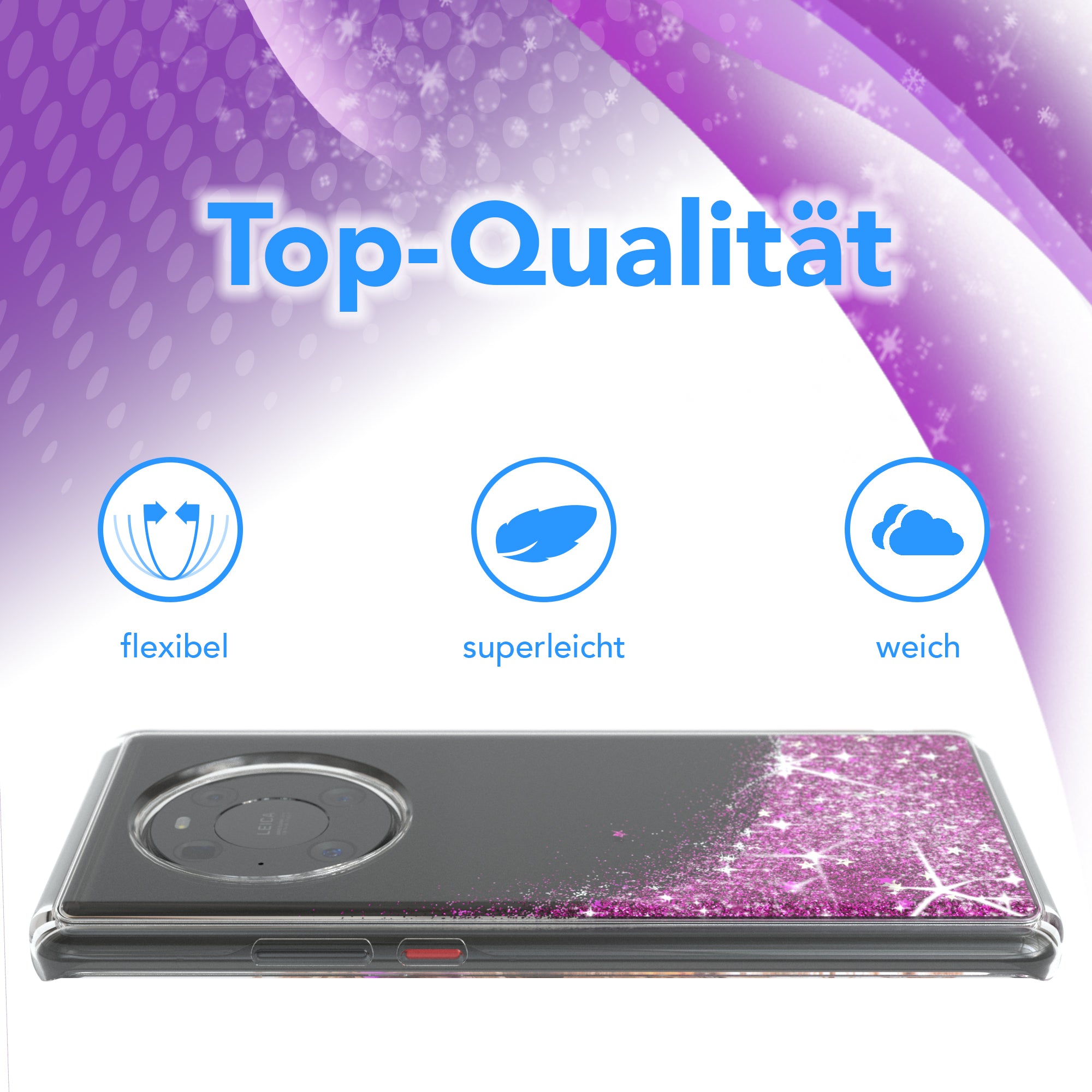 Huawei Mate 40 Pro Glitzerhülle