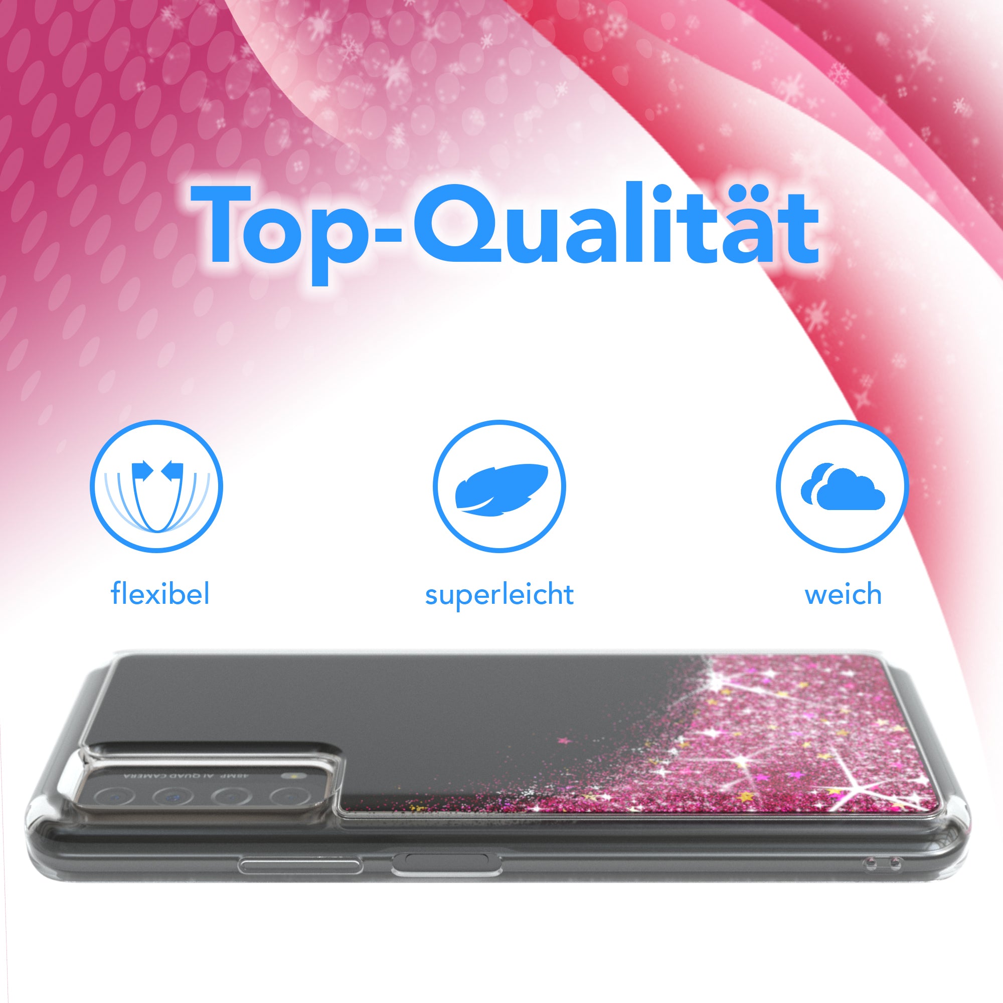 Huawei P Smart 2021 / Y7a Glitzerhülle