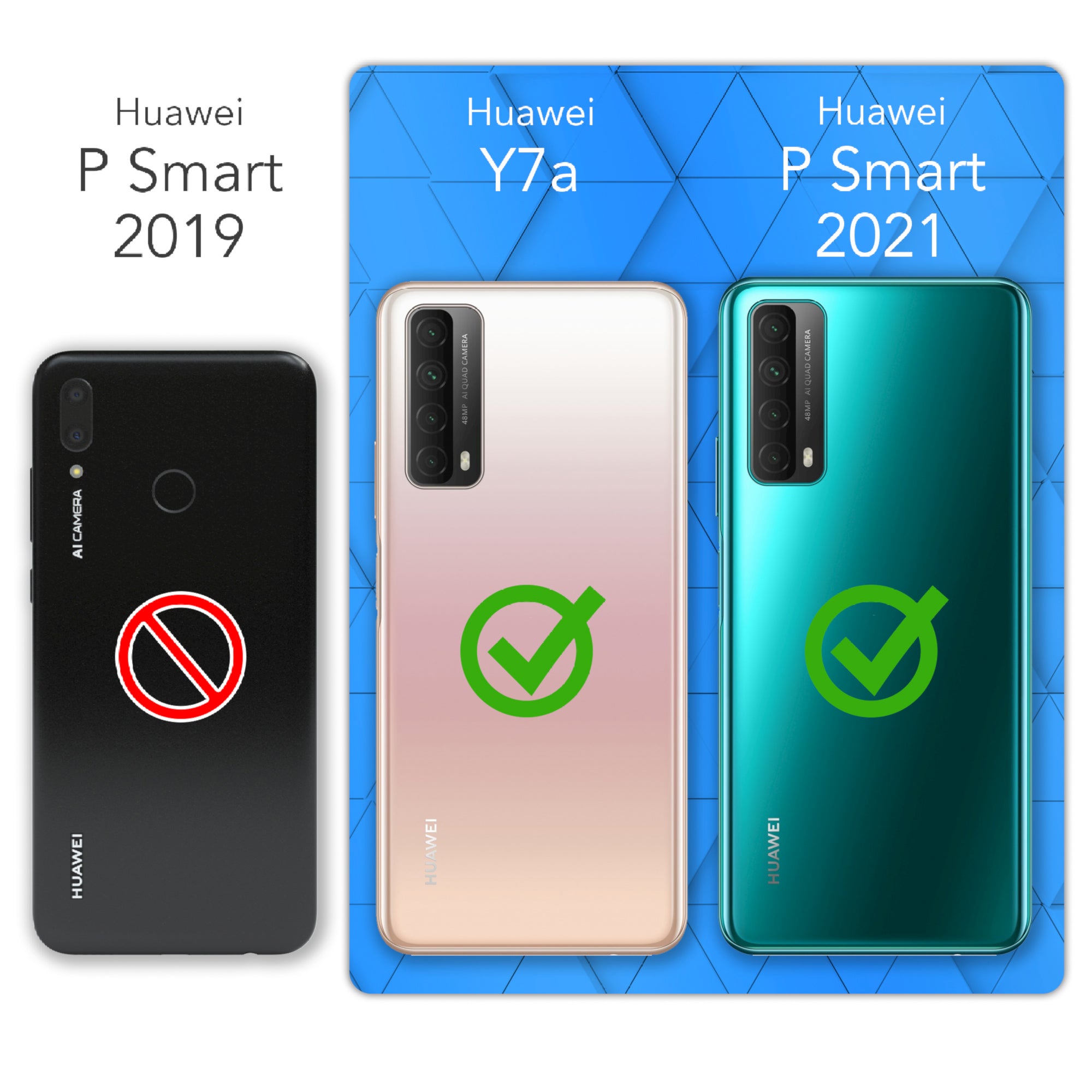 Huawei P Smart 2021 / Y7a Glitzerhülle