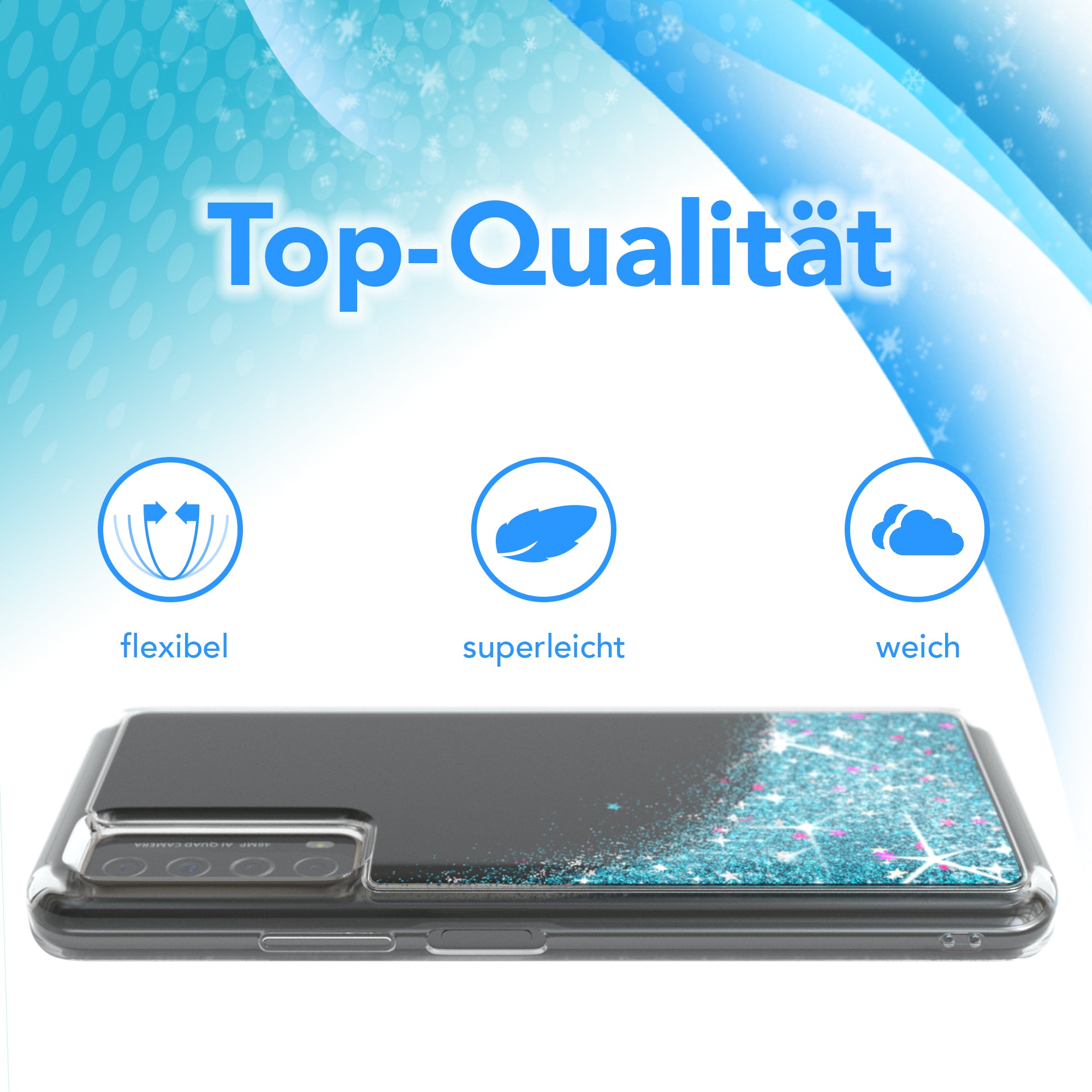 Huawei P Smart 2021 / Y7a Glitzerhülle