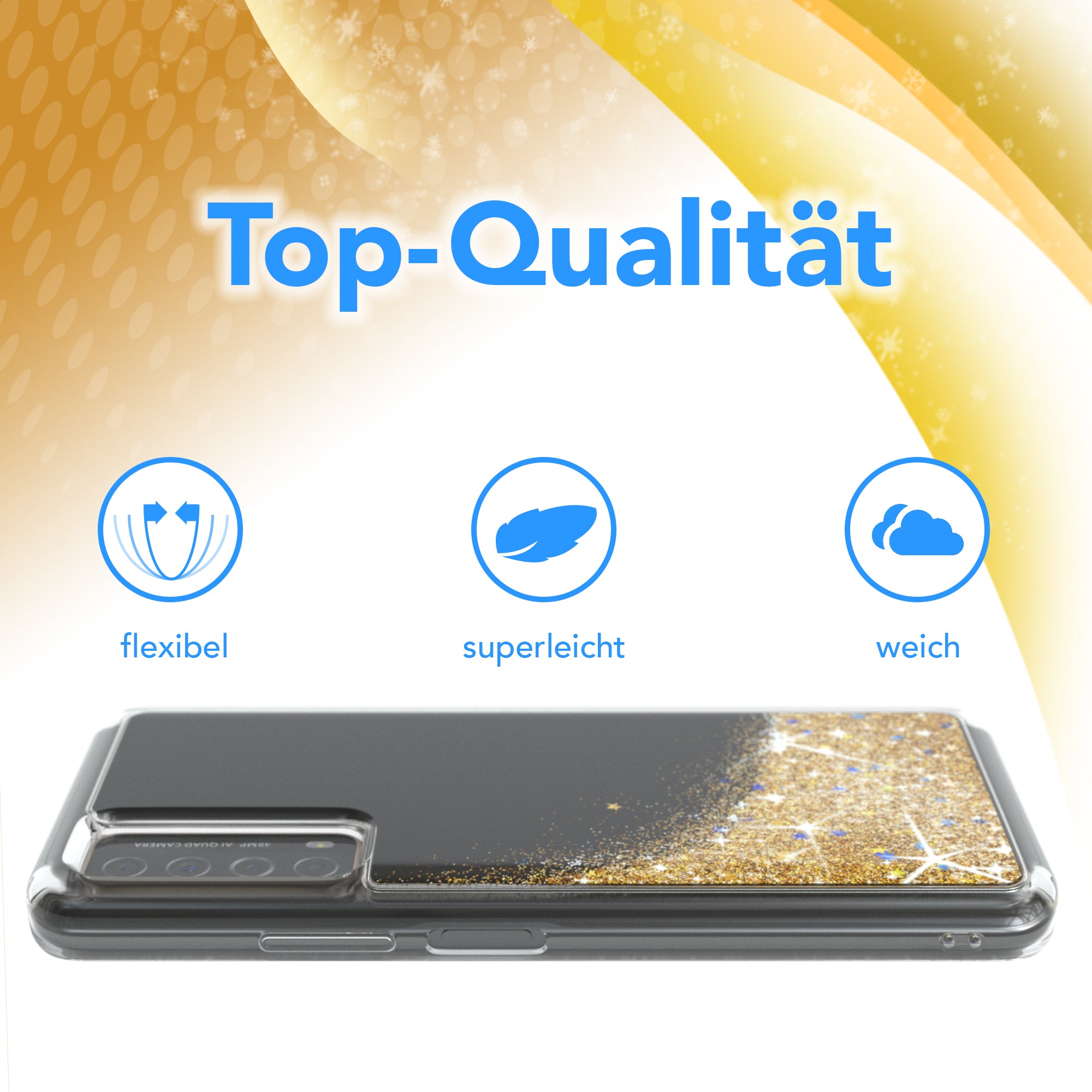 Huawei P Smart 2021 / Y7a Glitzerhülle