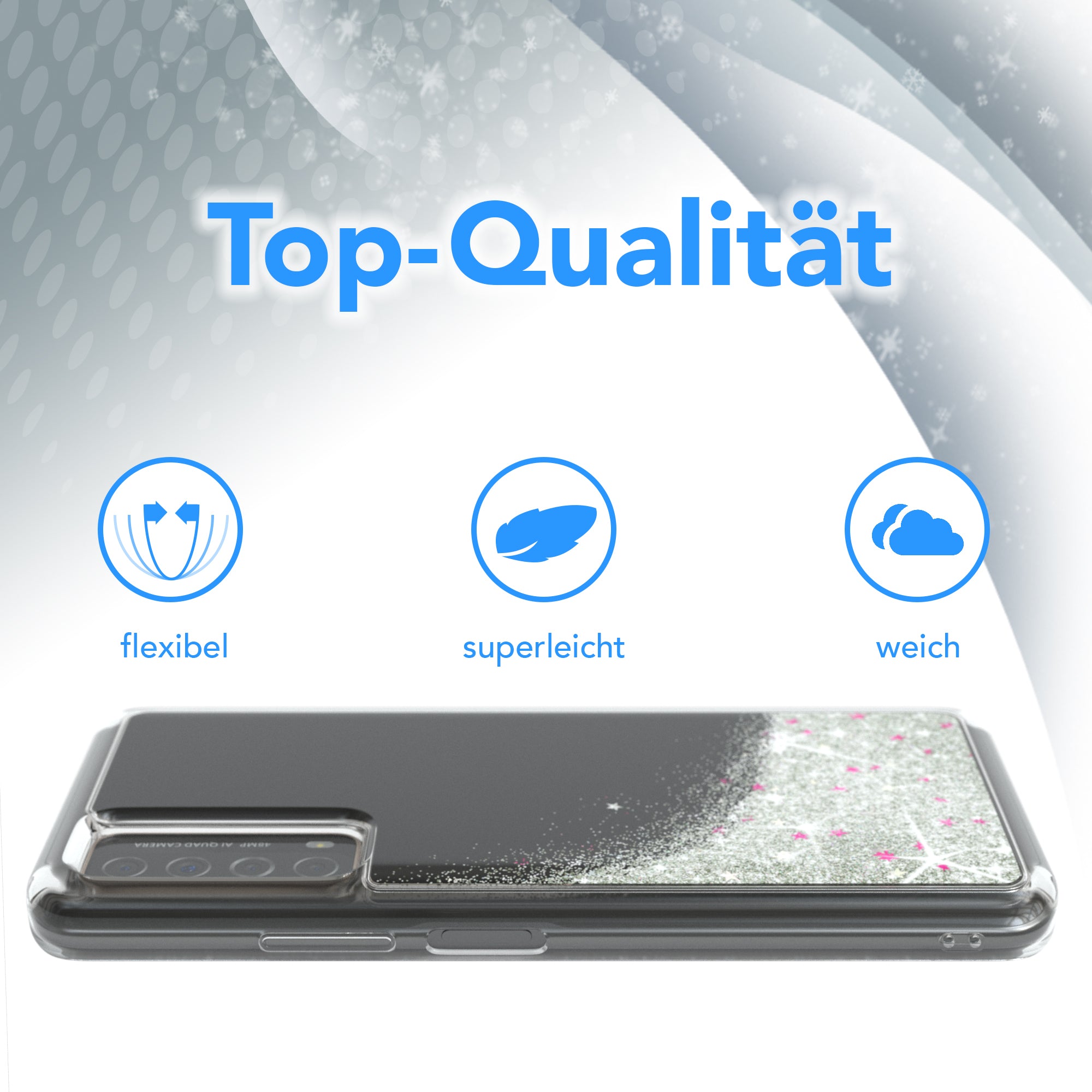 Huawei P Smart 2021 / Y7a Glitzerhülle